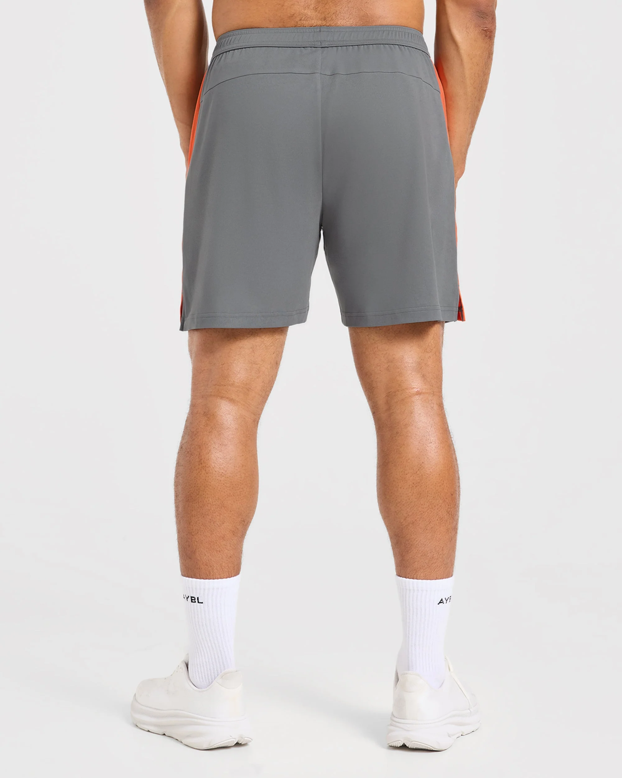 Active Shorts - Charcoal/Orange - Image 2
