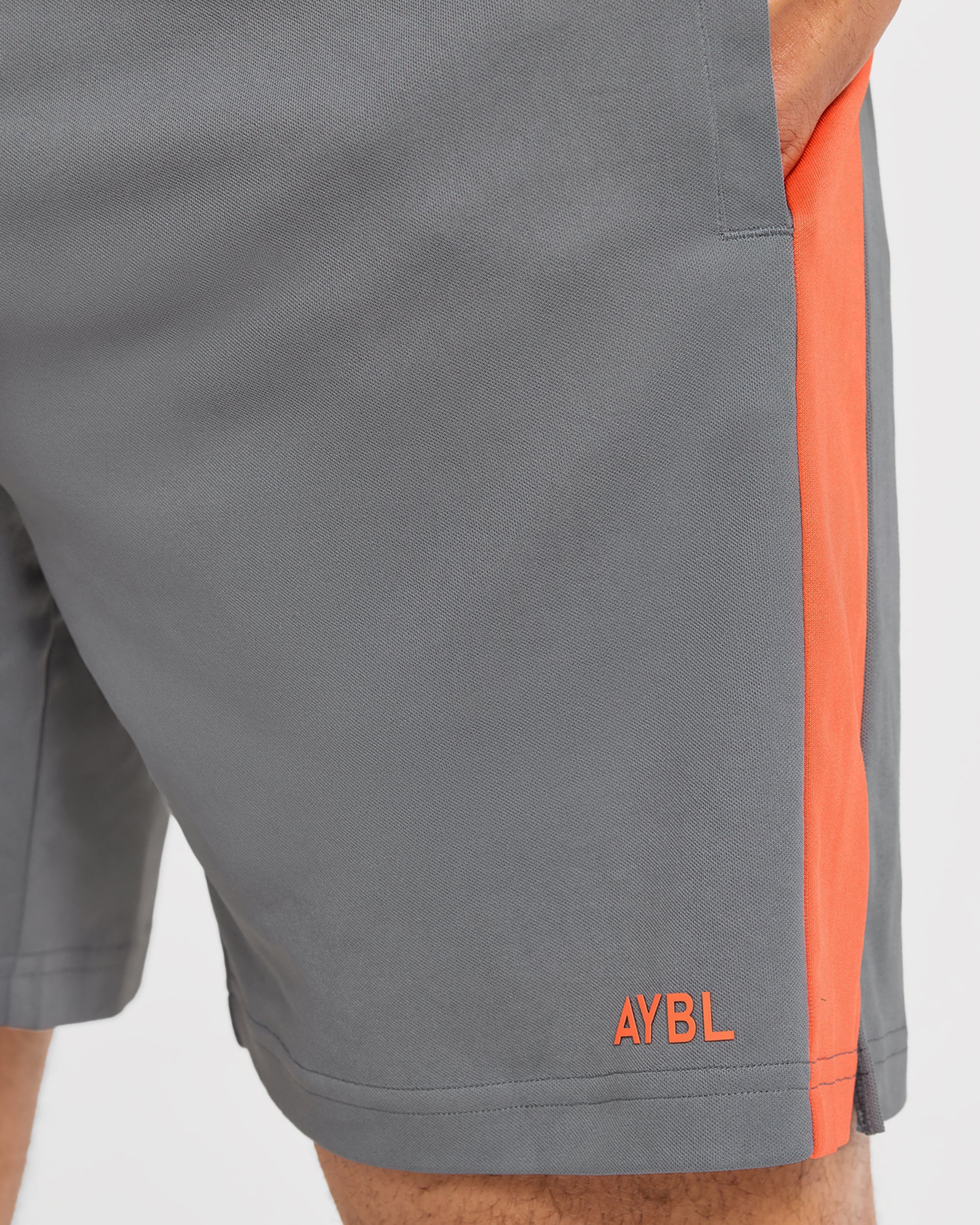 Active Shorts - Charcoal/Orange - Image 3