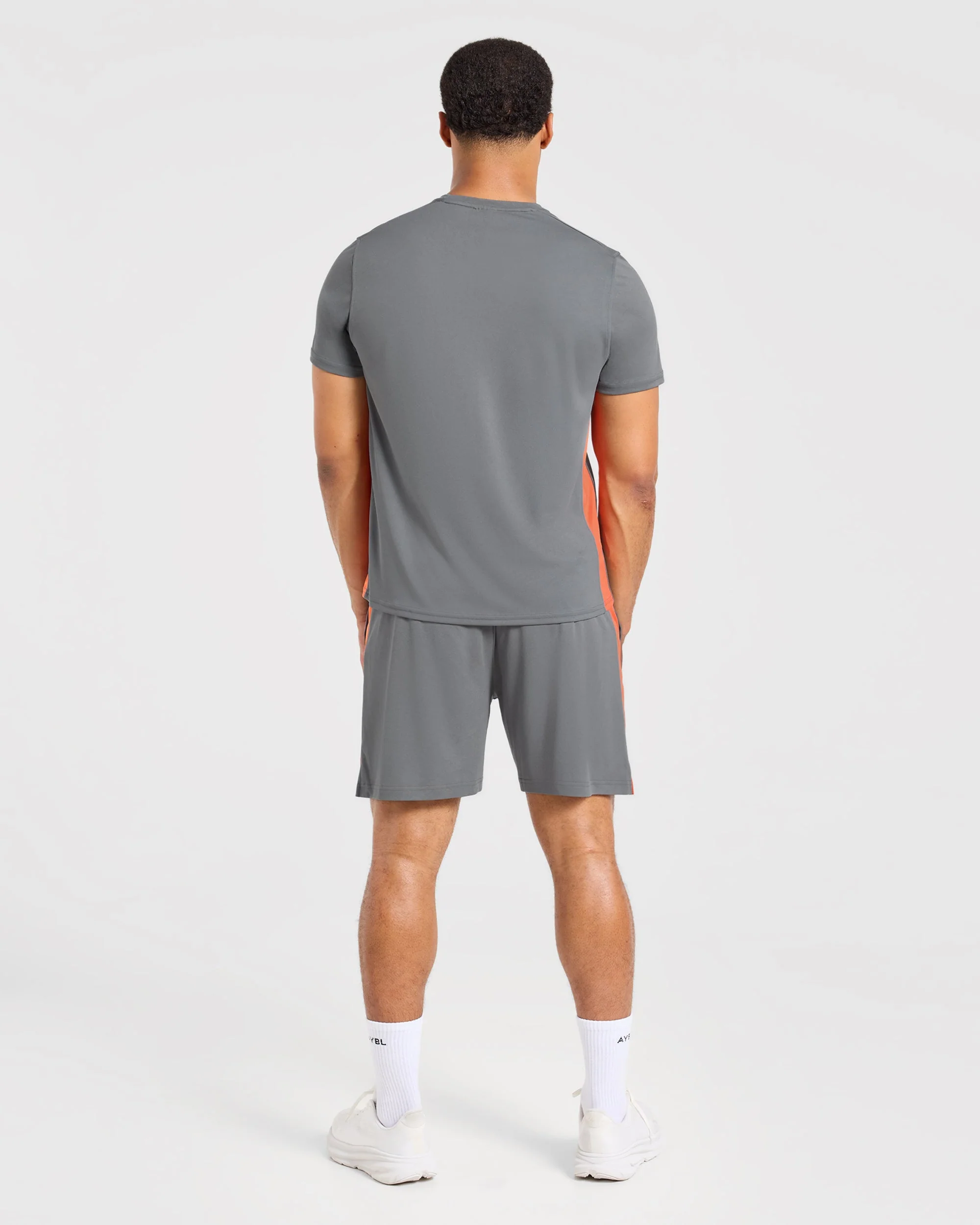 Active Shorts - Charcoal/Orange - Image 6