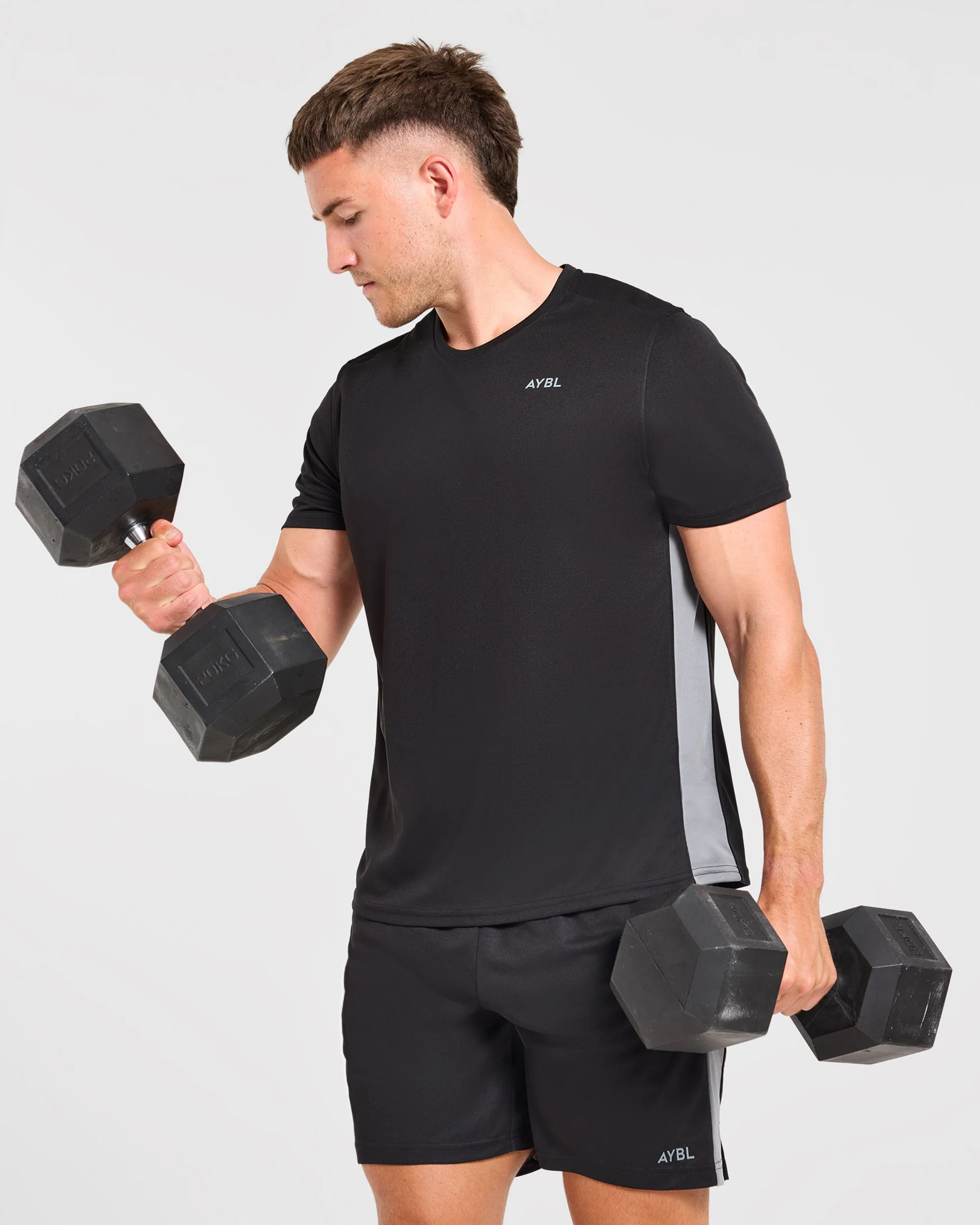 Active T Shirt - Noir/Charcoal - Image 8