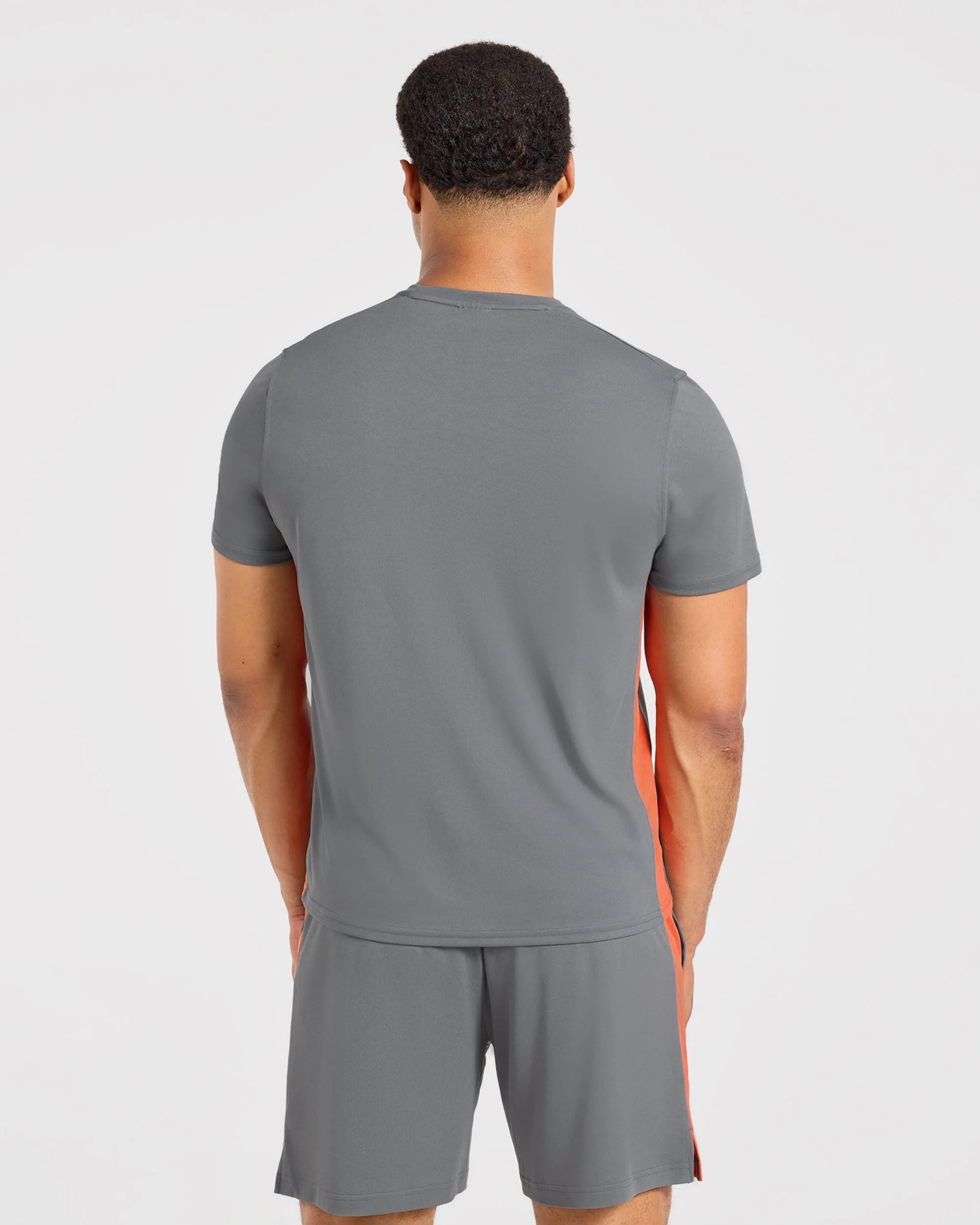 Active T Shirt - Charcoal/Orange - Image 2
