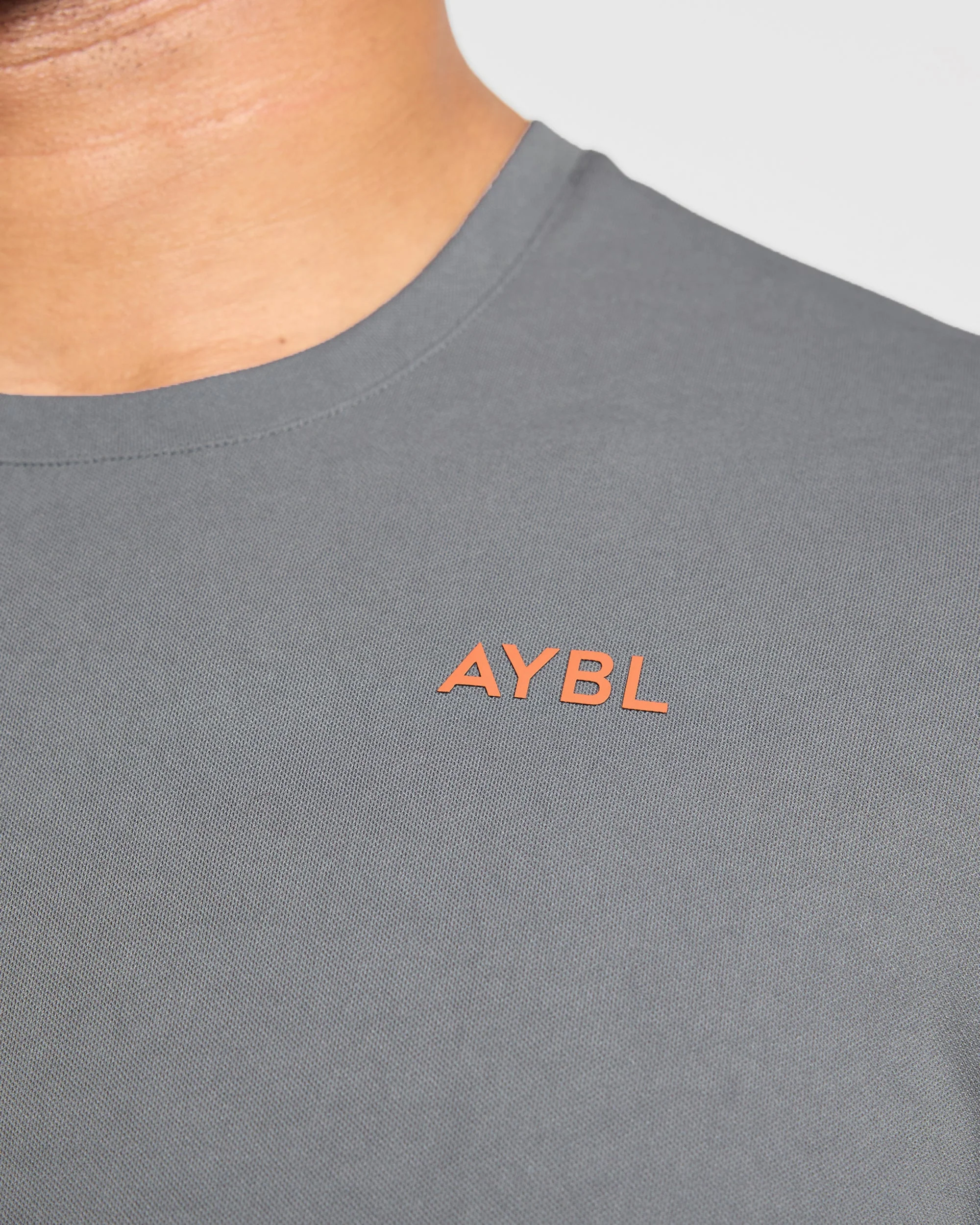 Active T Shirt - Charcoal/Orange - Image 4