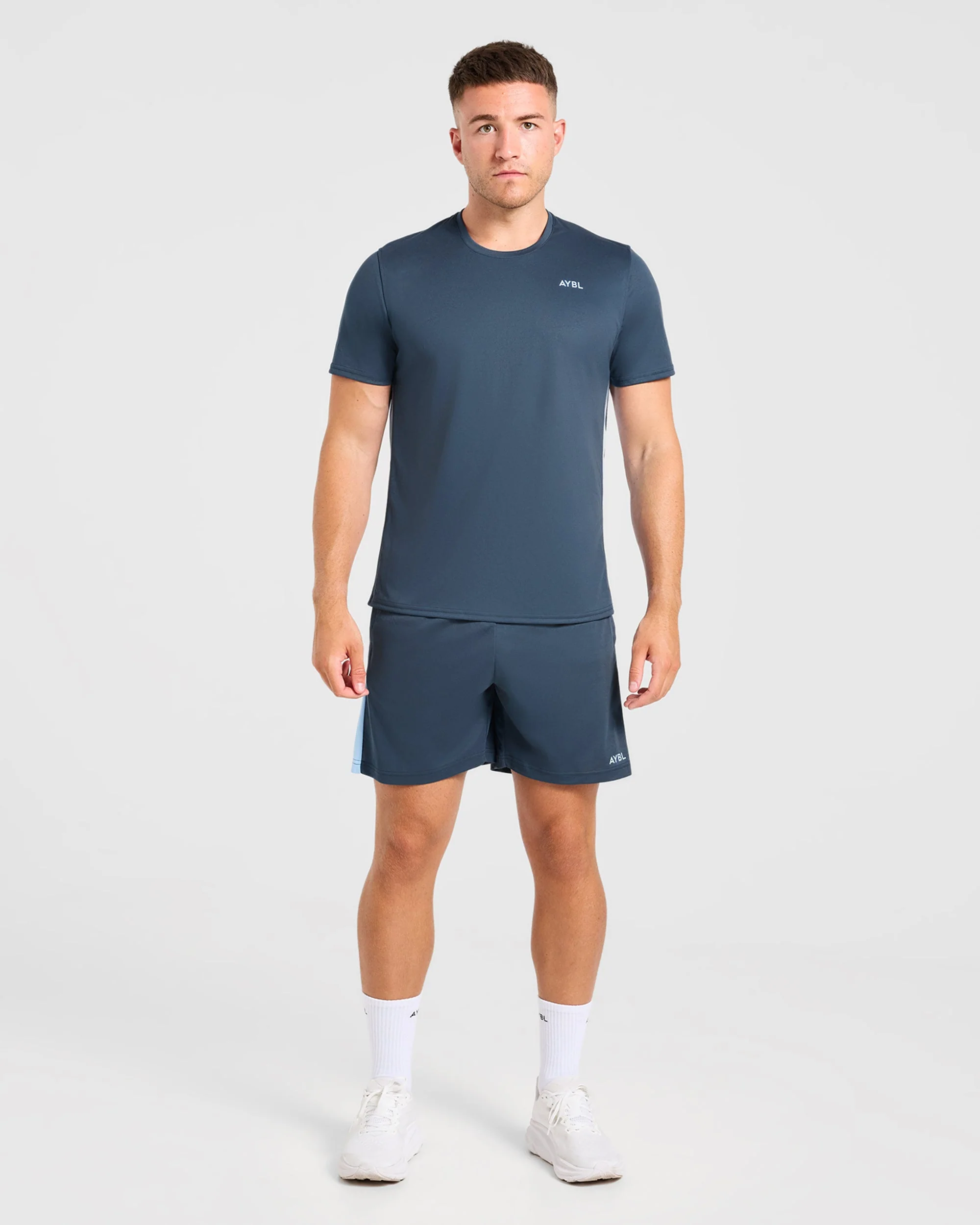 Active T Shirt - Muted Navy/Light Bleu - Image 5