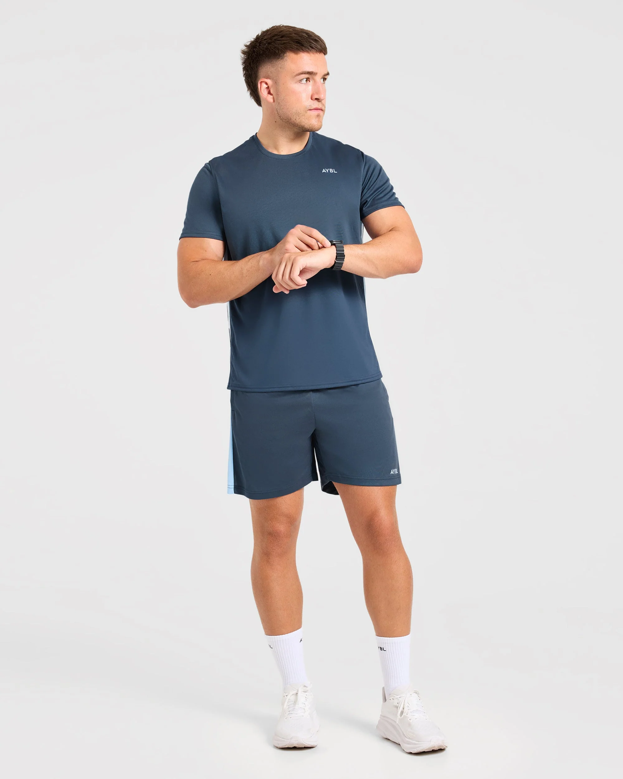 Active T Shirt - Muted Navy/Light Bleu - Image 7