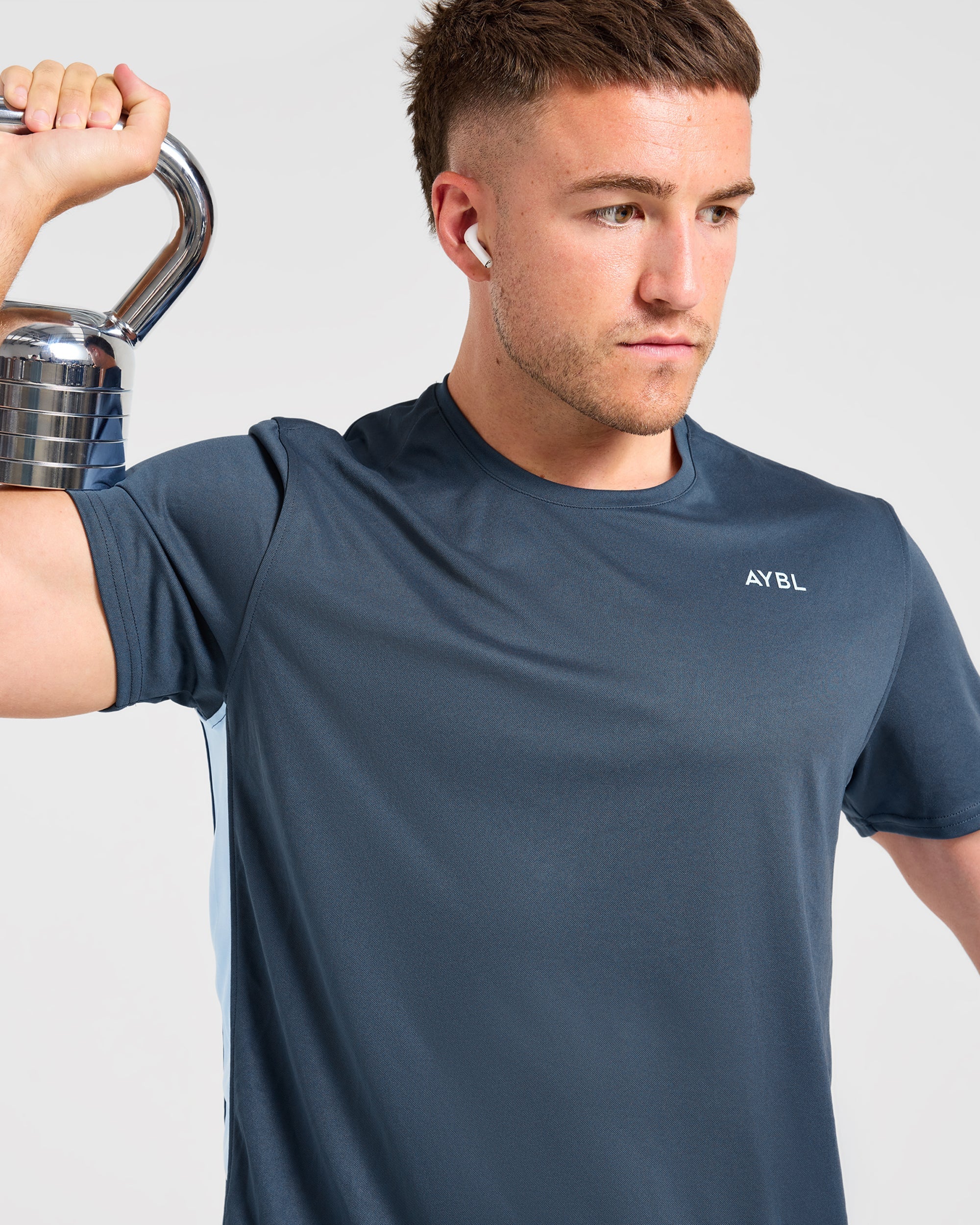 Active T Shirt - Muted Navy/Light Bleu - Image 8