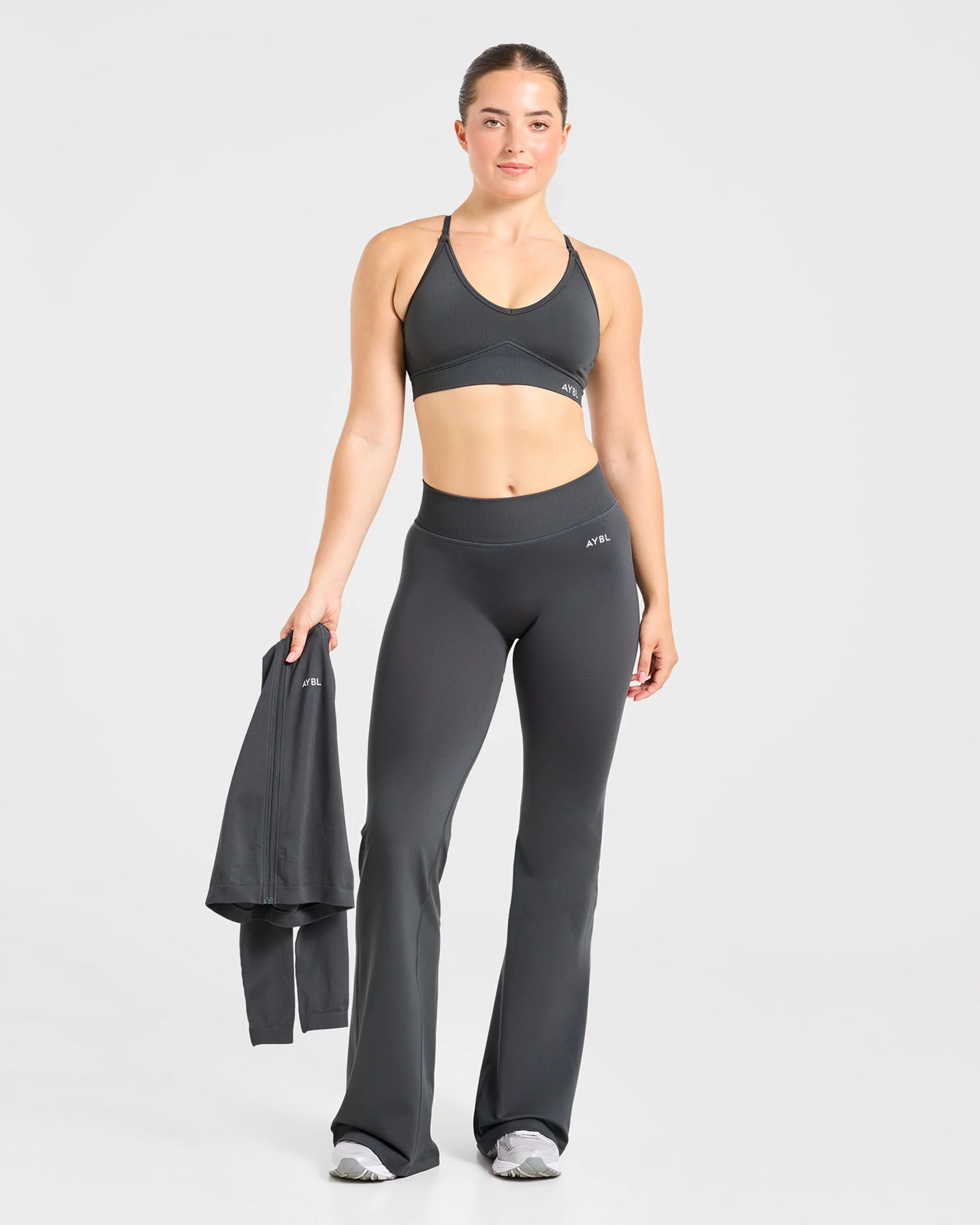 Adapt Seamless Flared Leggings - Dark Charcoal - Image 7