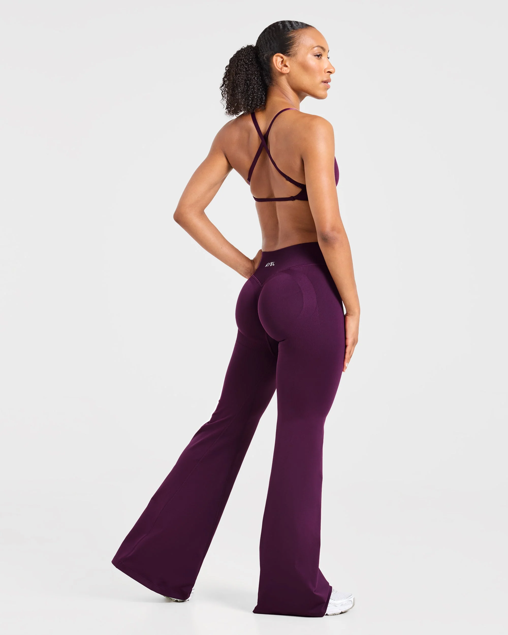 Adapt Seamless Flared Leggings - Midnight Plum - Image 4
