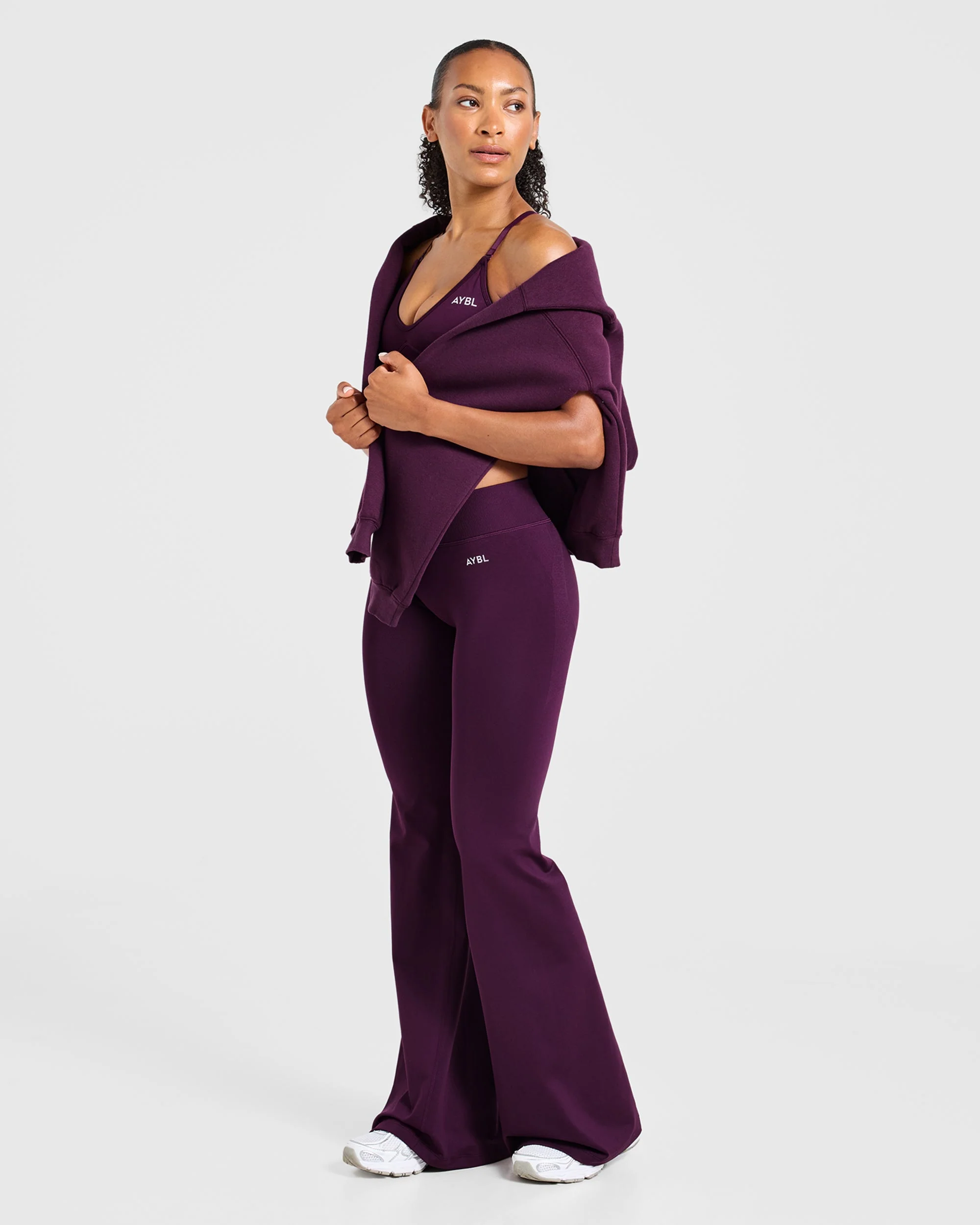 Adapt Seamless Flared Leggings - Midnight Plum - Image 7