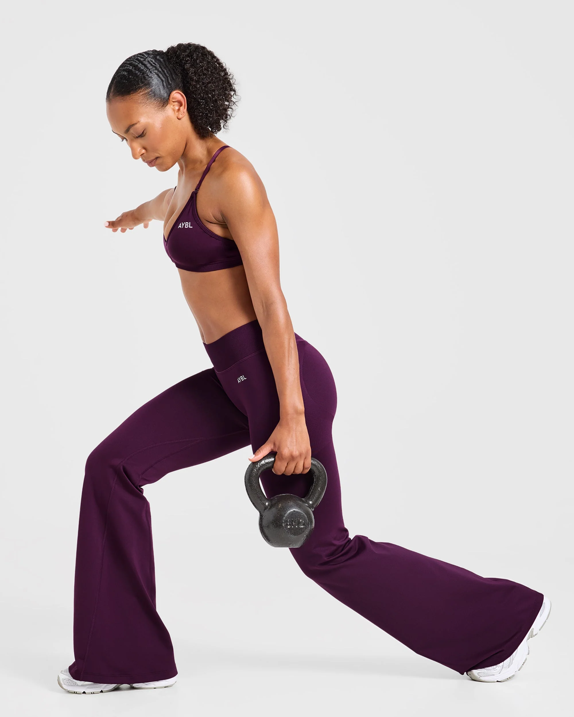 Adapt Seamless Flared Leggings - Midnight Plum - Image 8