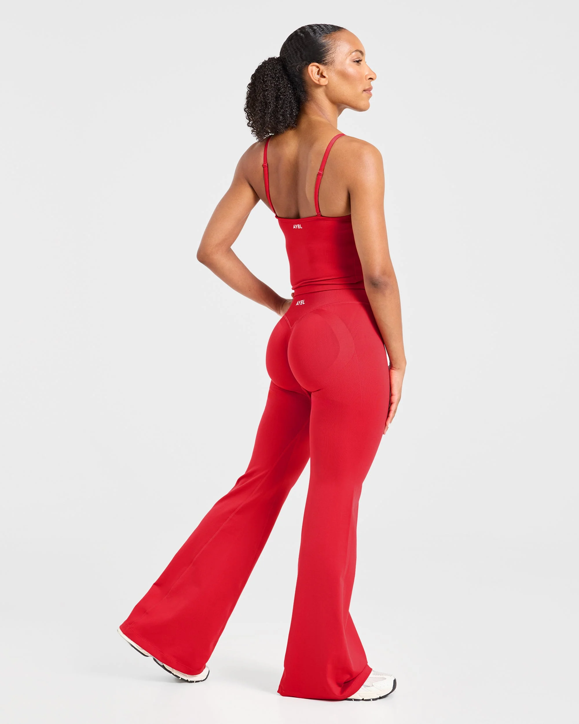 Adapt Seamless Flared Leggings - Salsa Rouge - Image 4