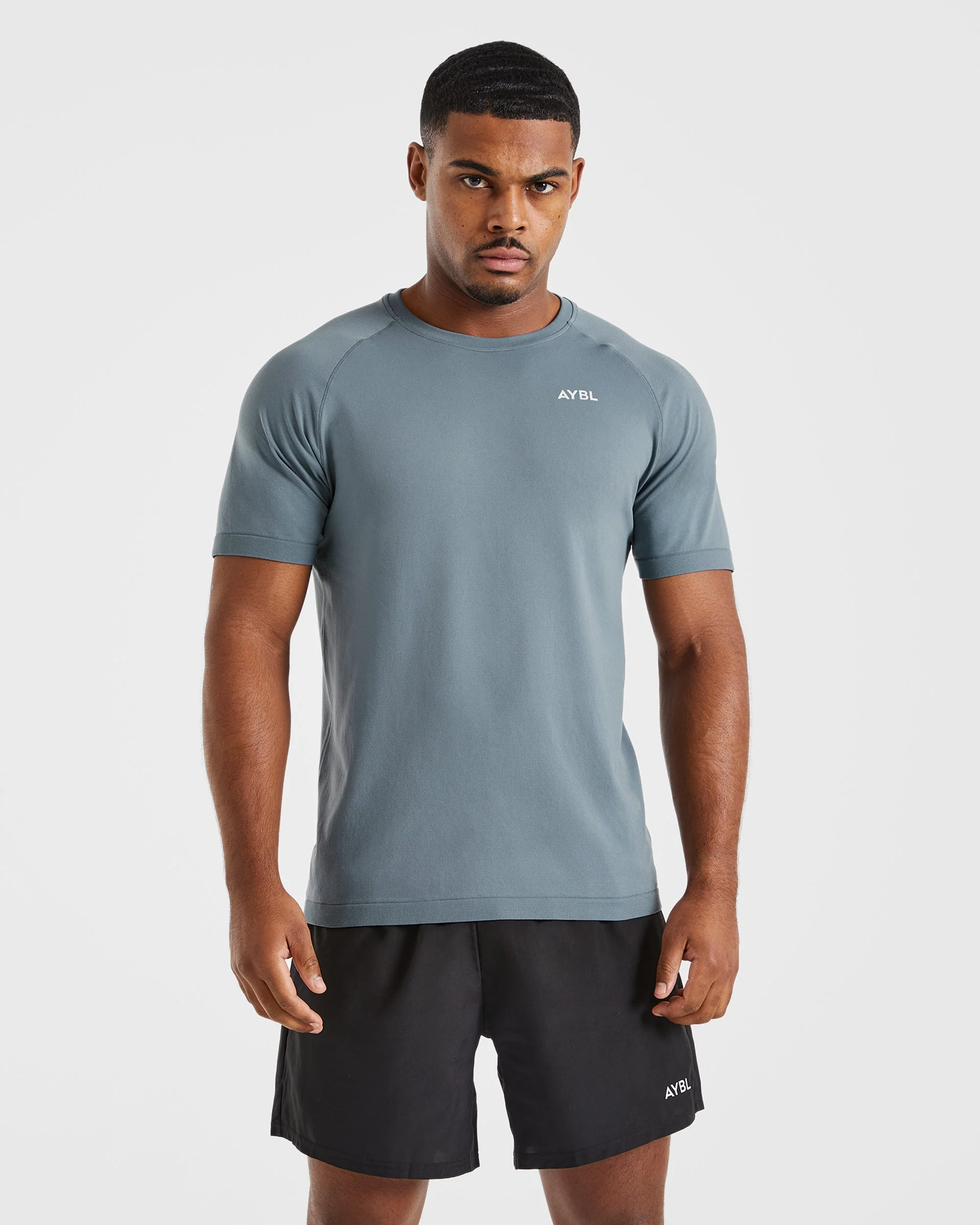 Ascend Seamless T Shirt - Slate Bleu