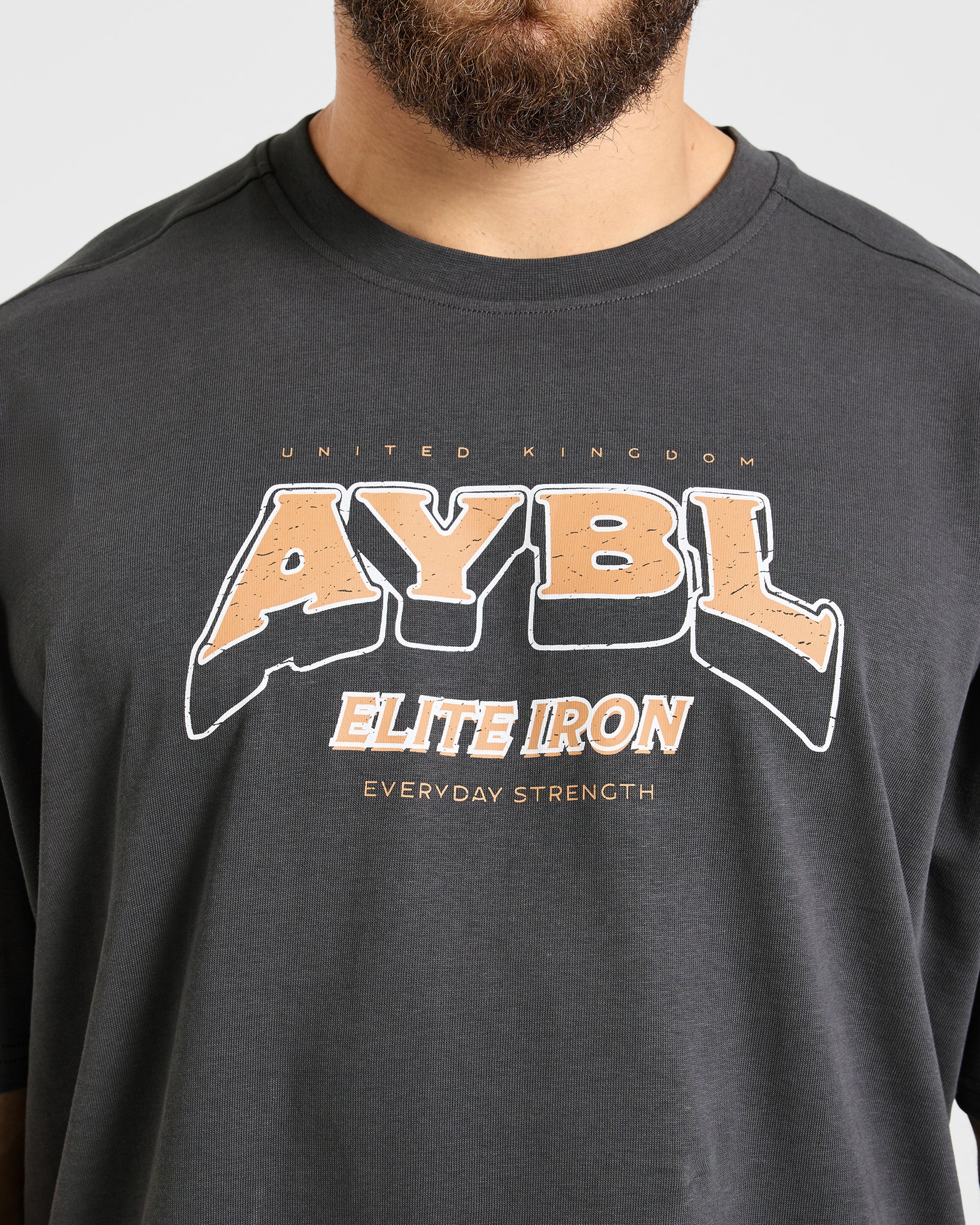 AYBL Elite Iron Oversized T Shirt - Charcoal - Image 6