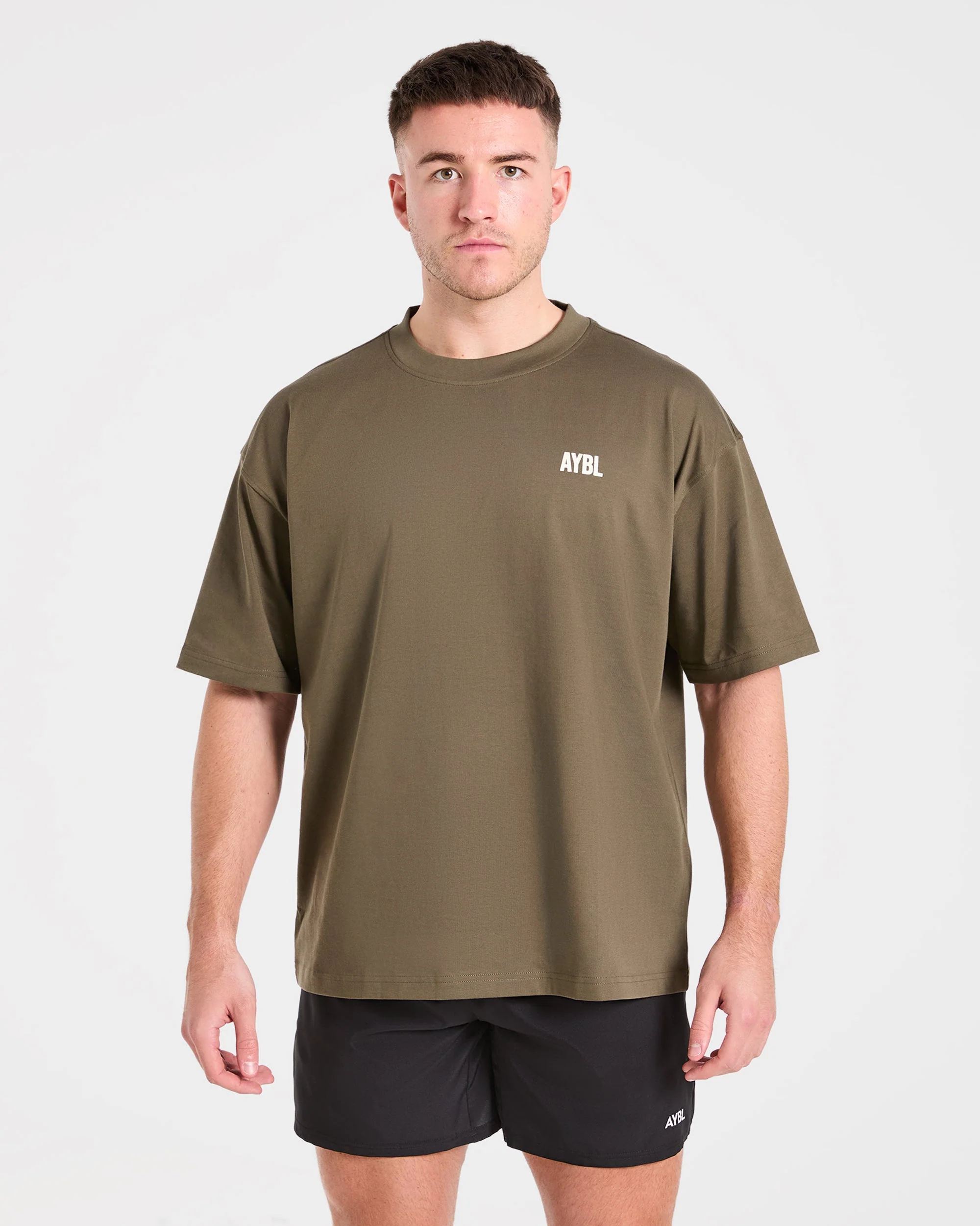 AYBL Iron Club Oversized T Shirt - Olive Vert - Image 2