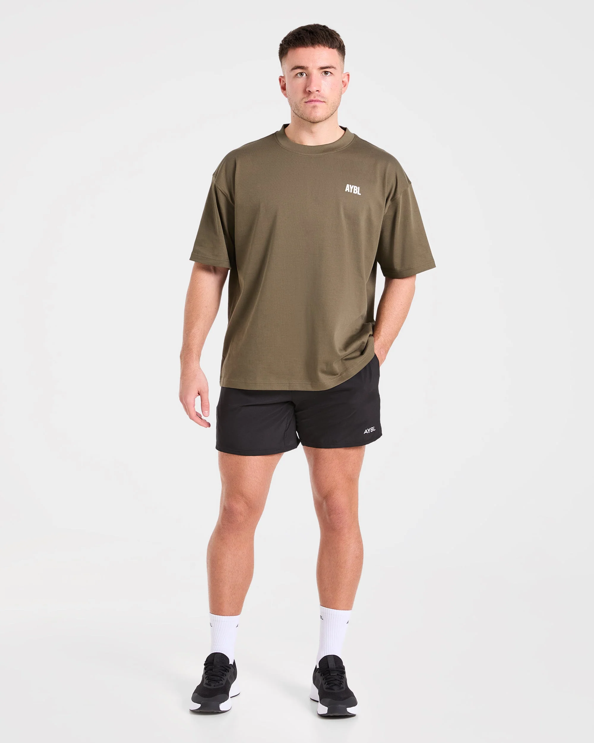 AYBL Iron Club Oversized T Shirt - Olive Vert - Image 3