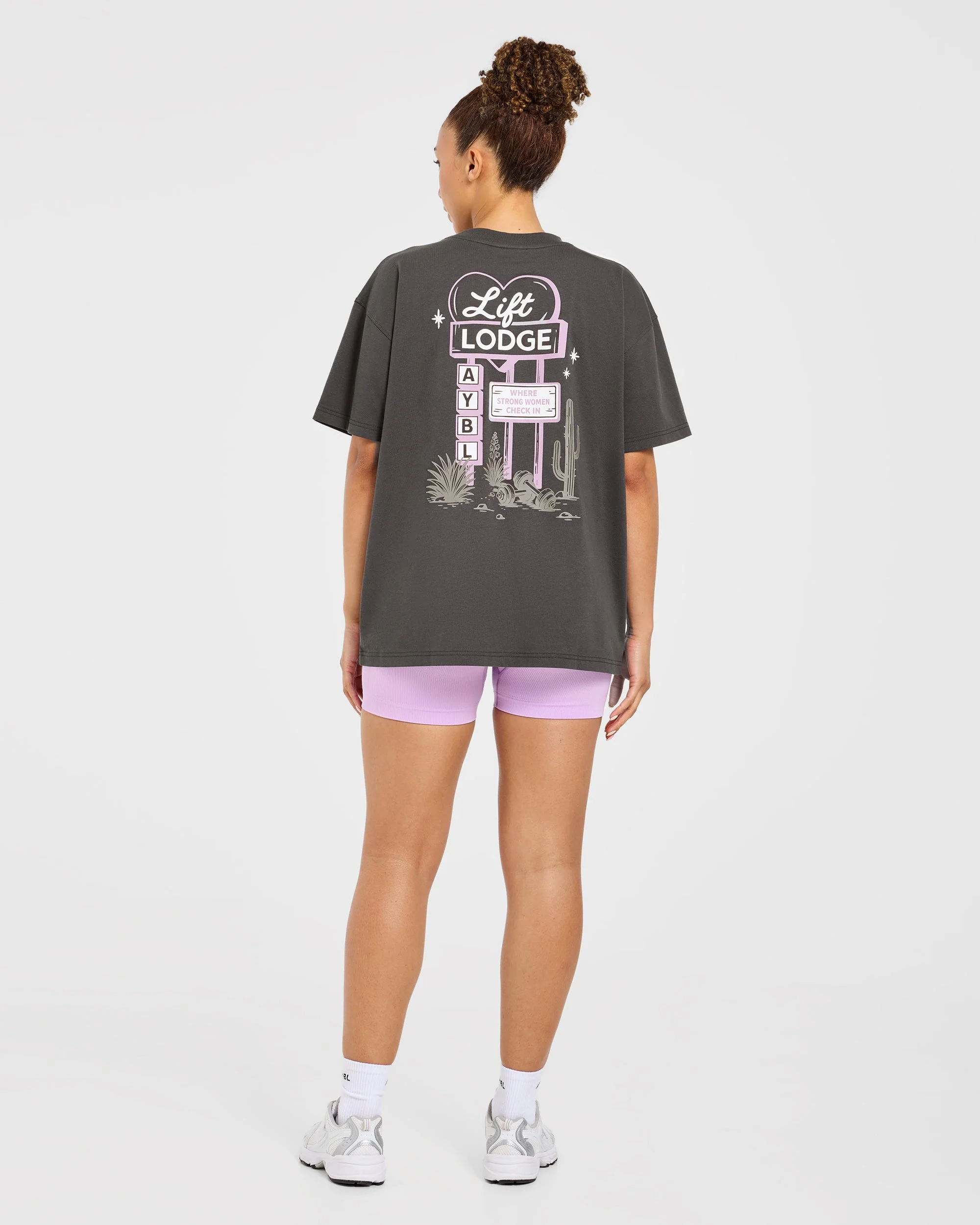 AYBL Lift Lodge Oversized T Shirt - Charcoal - Image 4