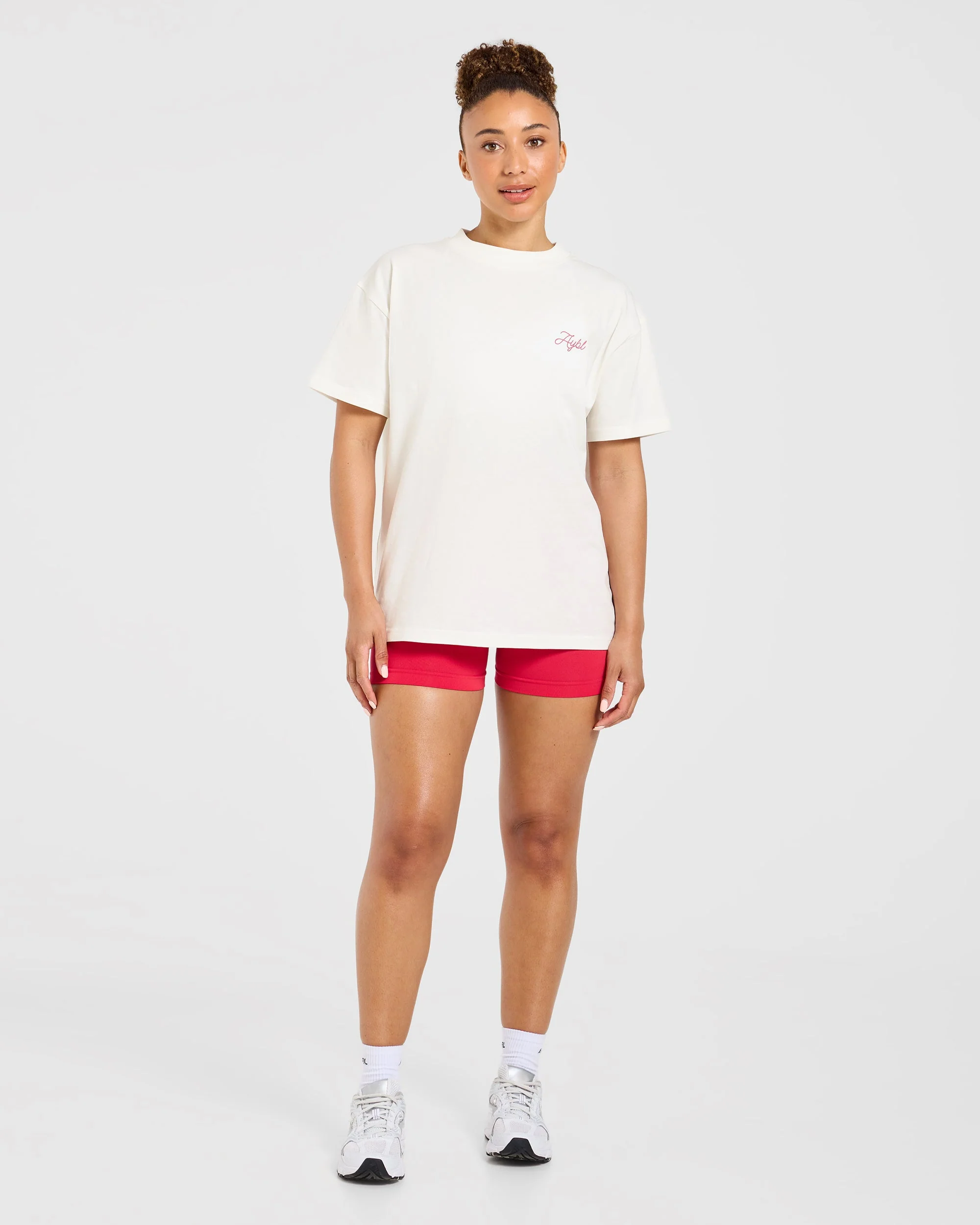 AYBL Lift Lodge Oversized T Shirt - Off Blanc - Image 3