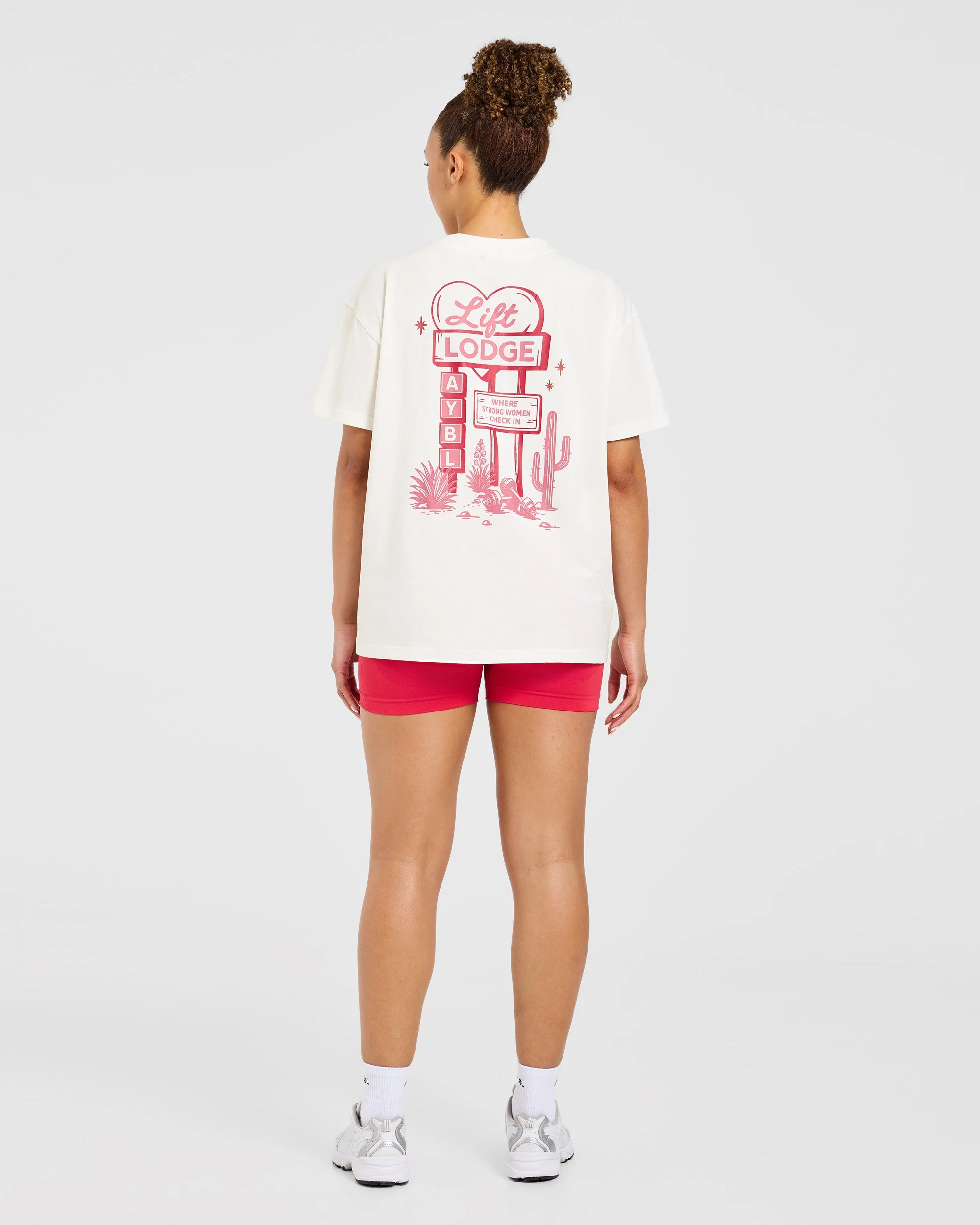 AYBL Lift Lodge Oversized T Shirt - Off Blanc - Image 4