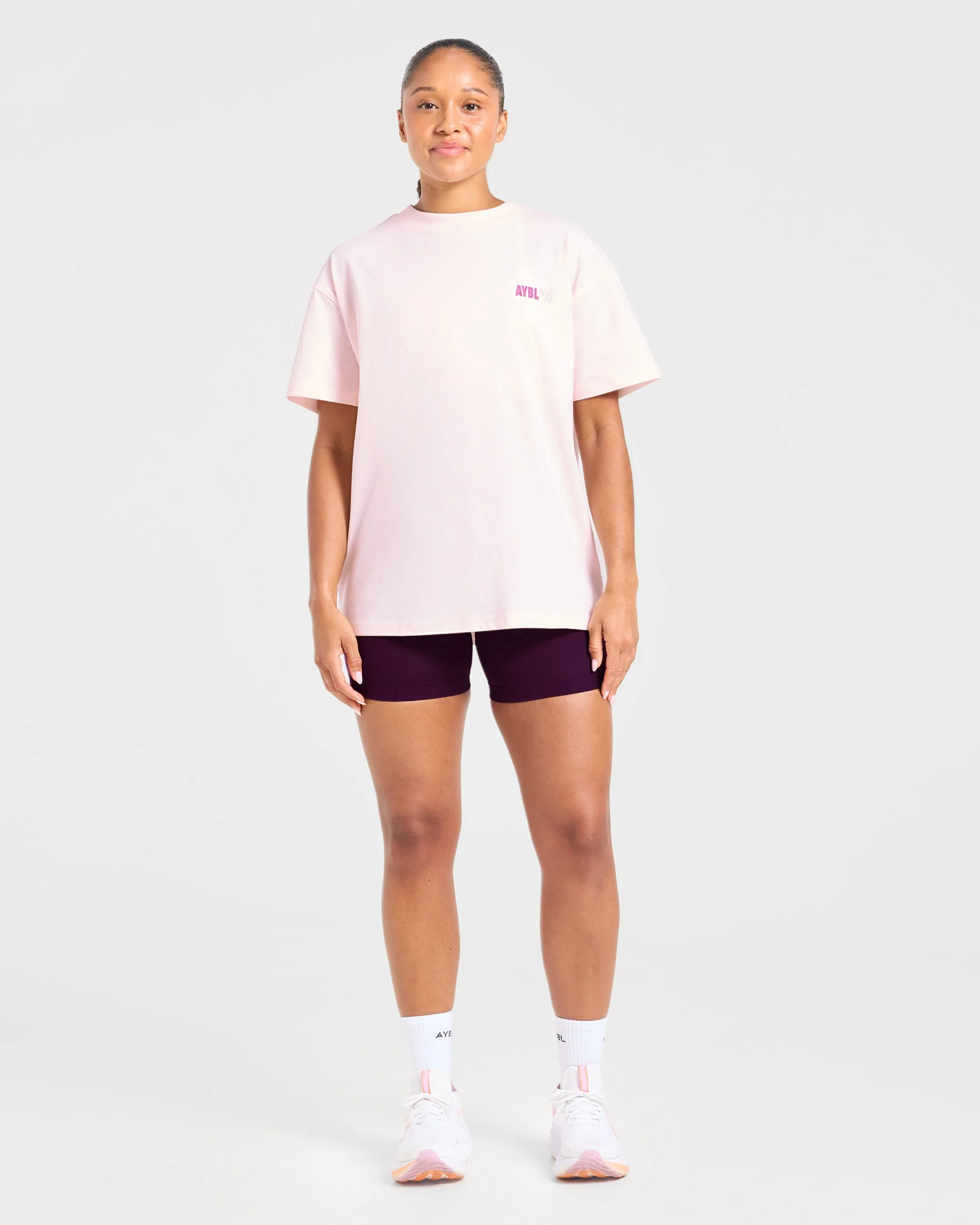 AYBL Run Oversized T Shirt - Baby Rose - Image 3