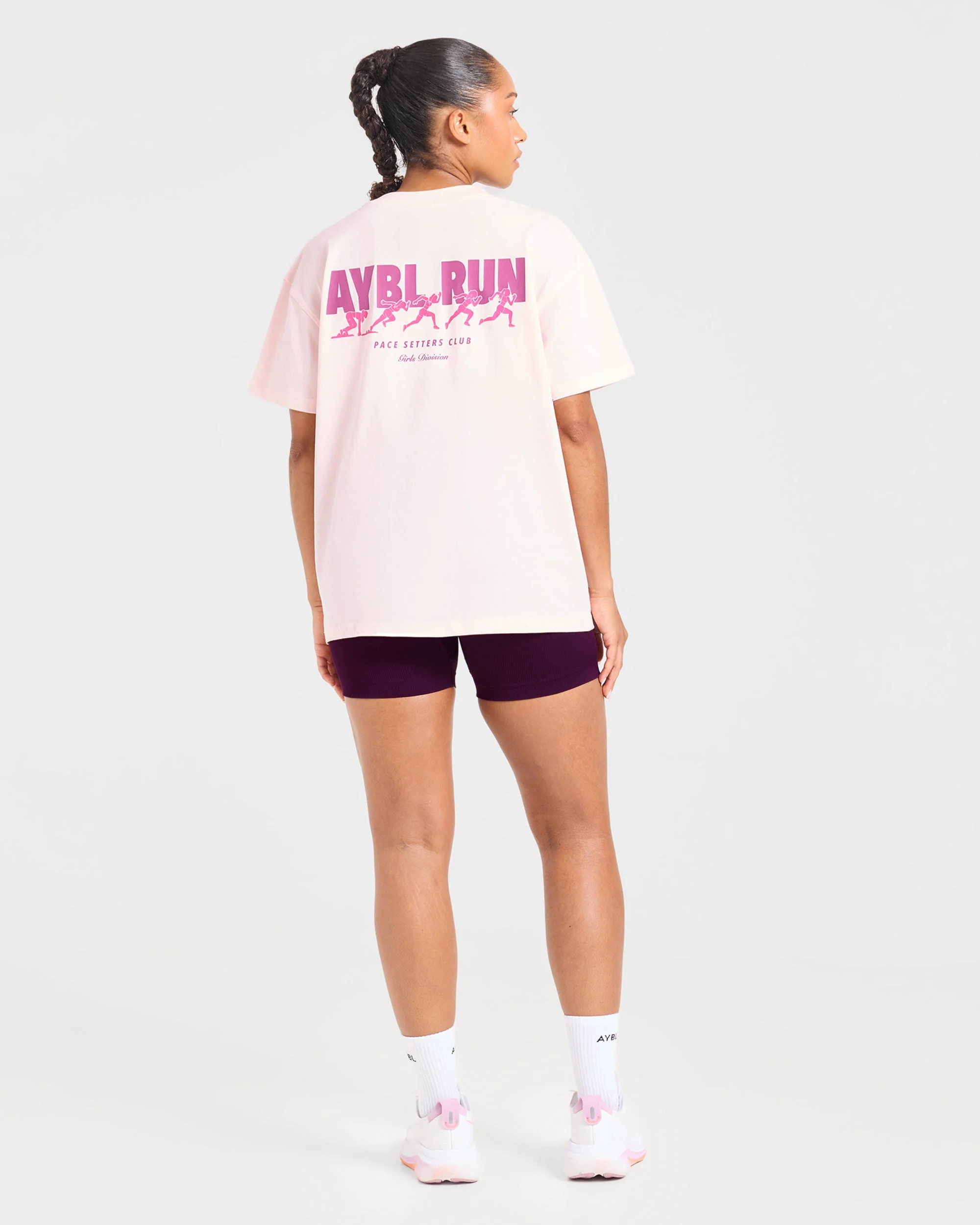 AYBL Run Oversized T Shirt - Baby Rose - Image 4