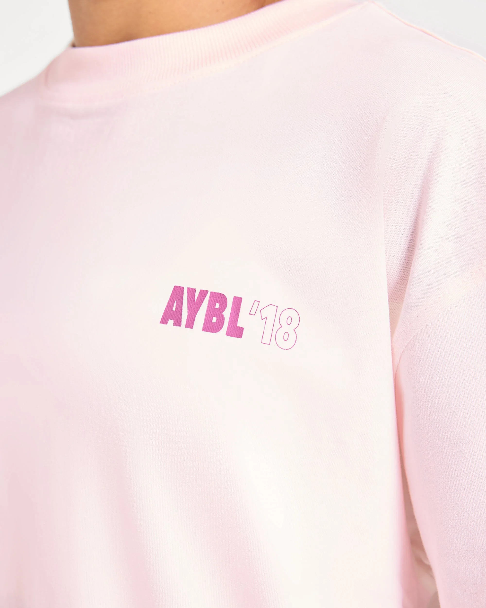 AYBL Run Oversized T Shirt - Baby Rose - Image 5
