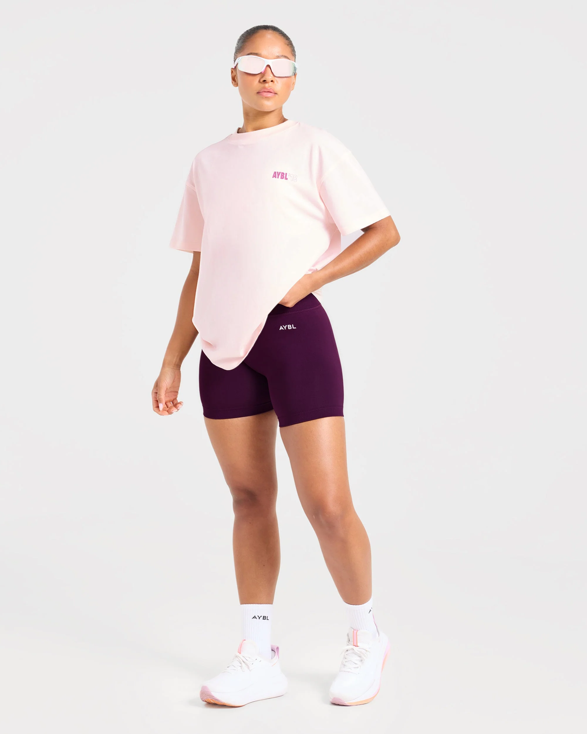 AYBL Run Oversized T Shirt - Baby Rose - Image 7