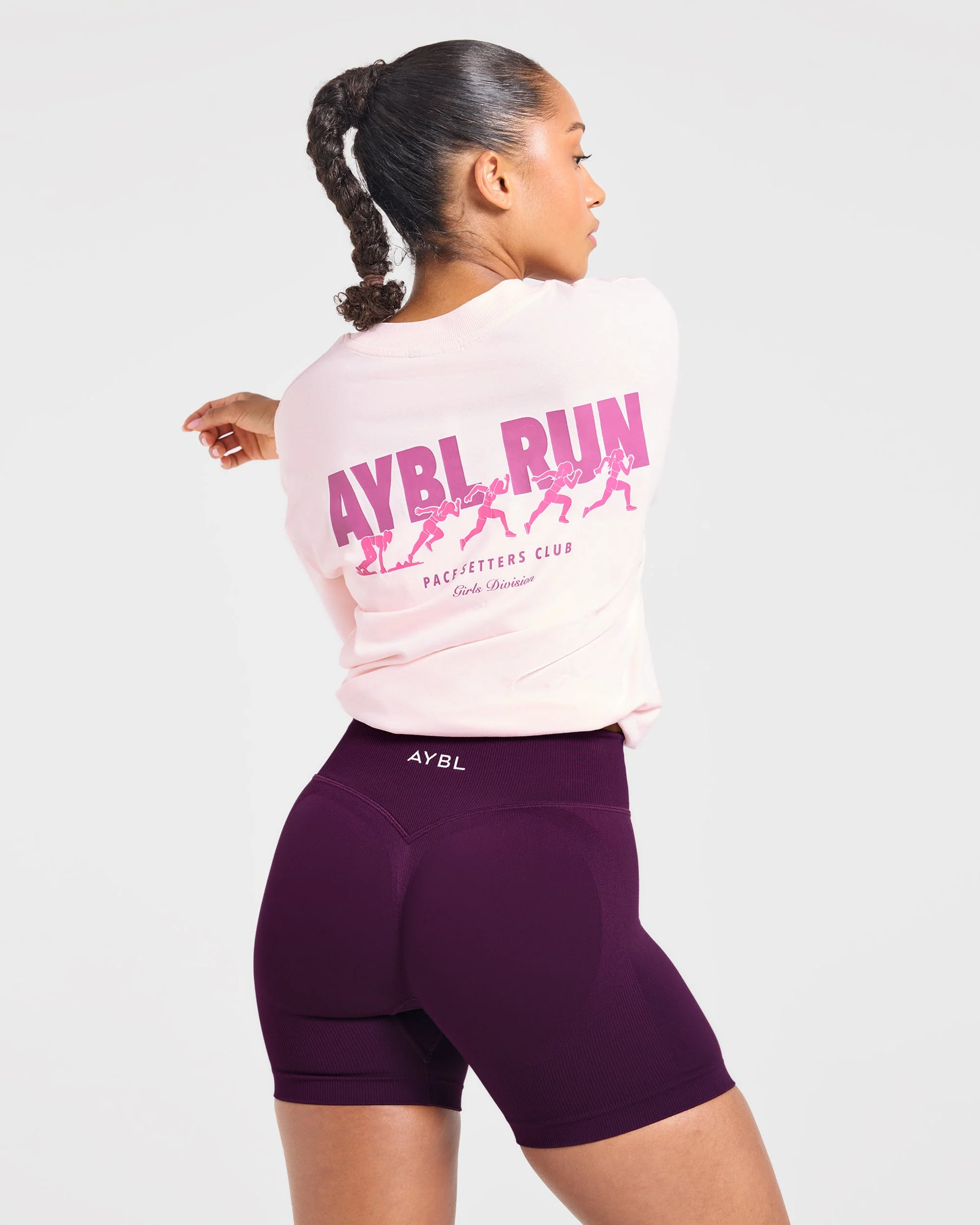 AYBL Run Oversized T Shirt - Baby Rose - Image 8