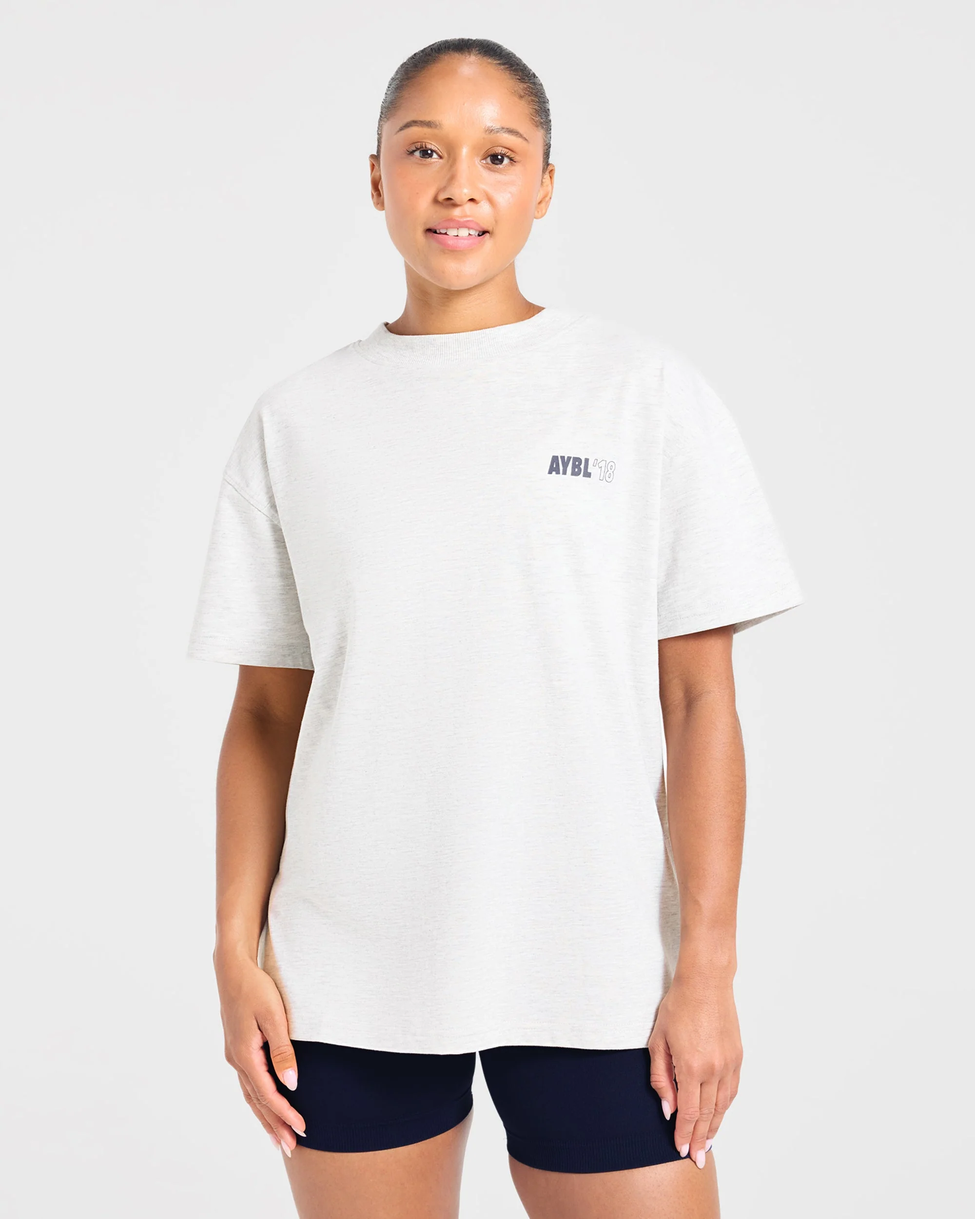 AYBL Run Oversized T Shirt - Heather Gris - Image 2