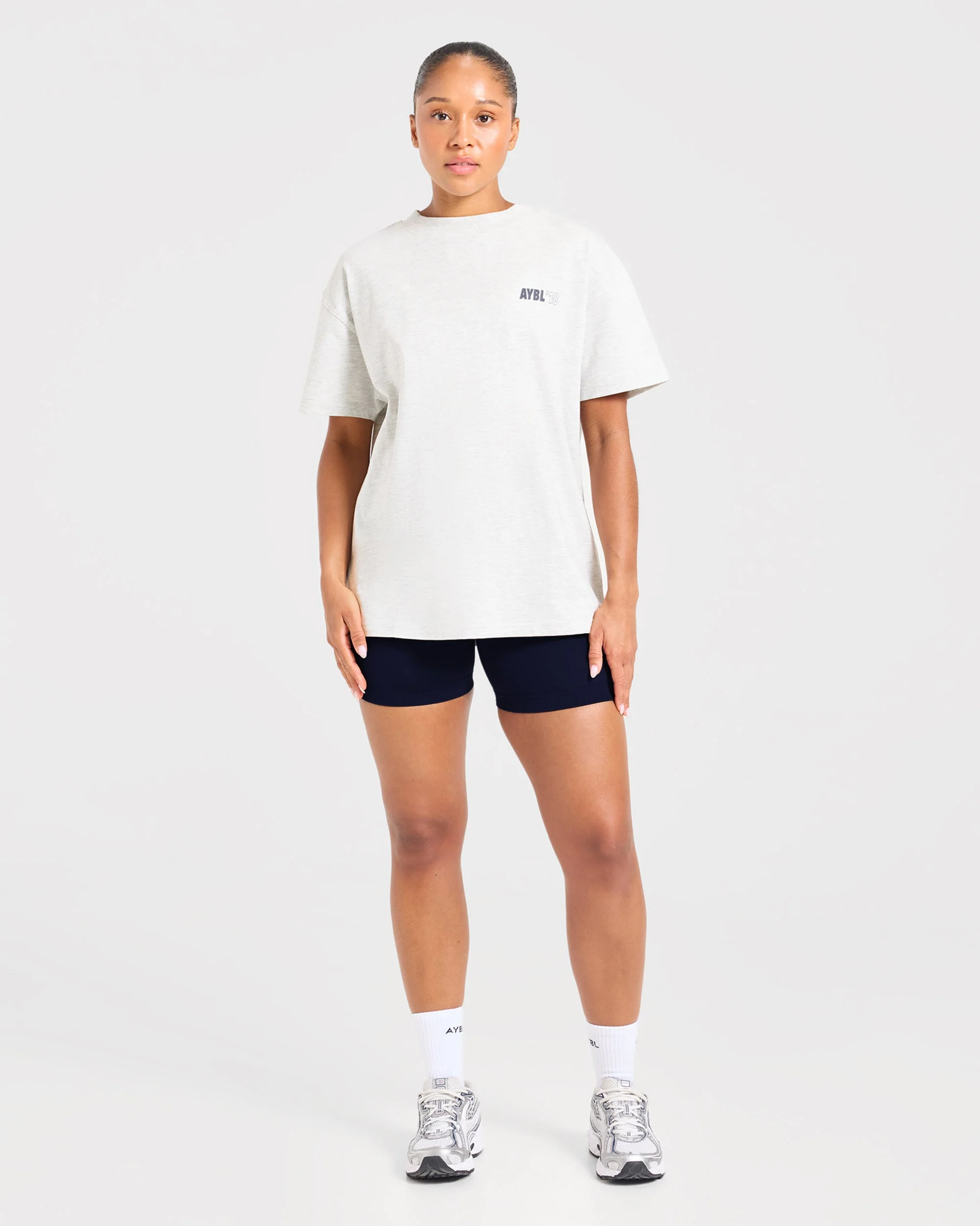 AYBL Run Oversized T Shirt - Heather Gris - Image 3