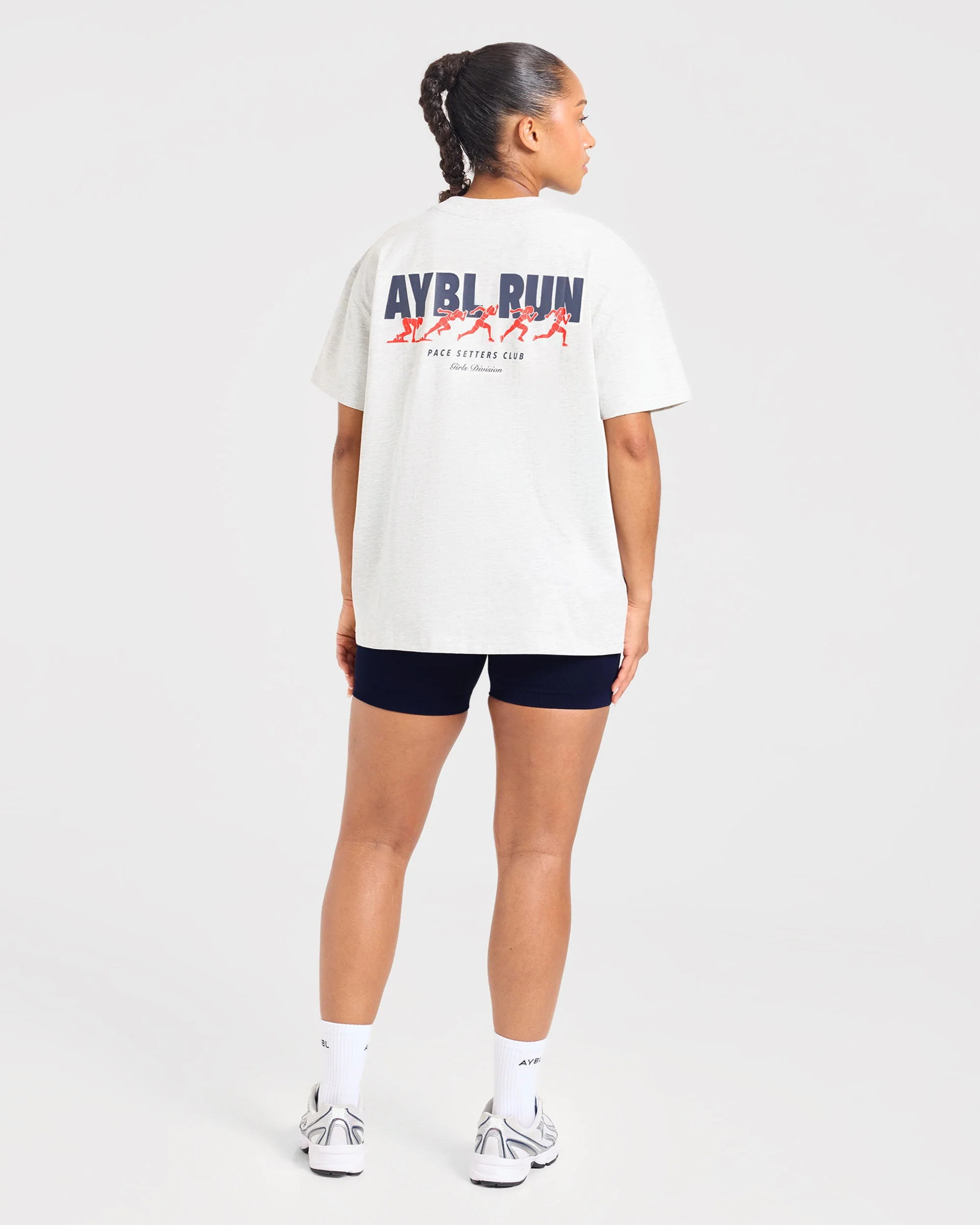 AYBL Run Oversized T Shirt - Heather Gris - Image 4