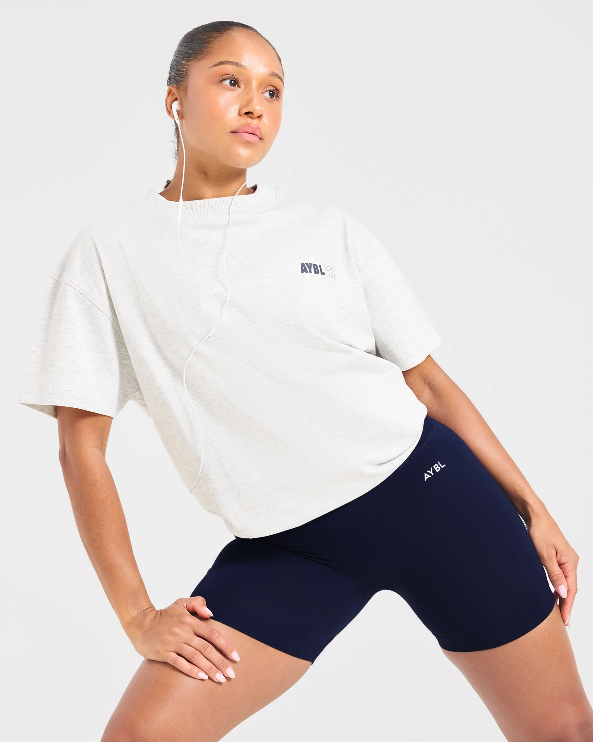 AYBL Run Oversized T Shirt - Heather Gris - Image 7