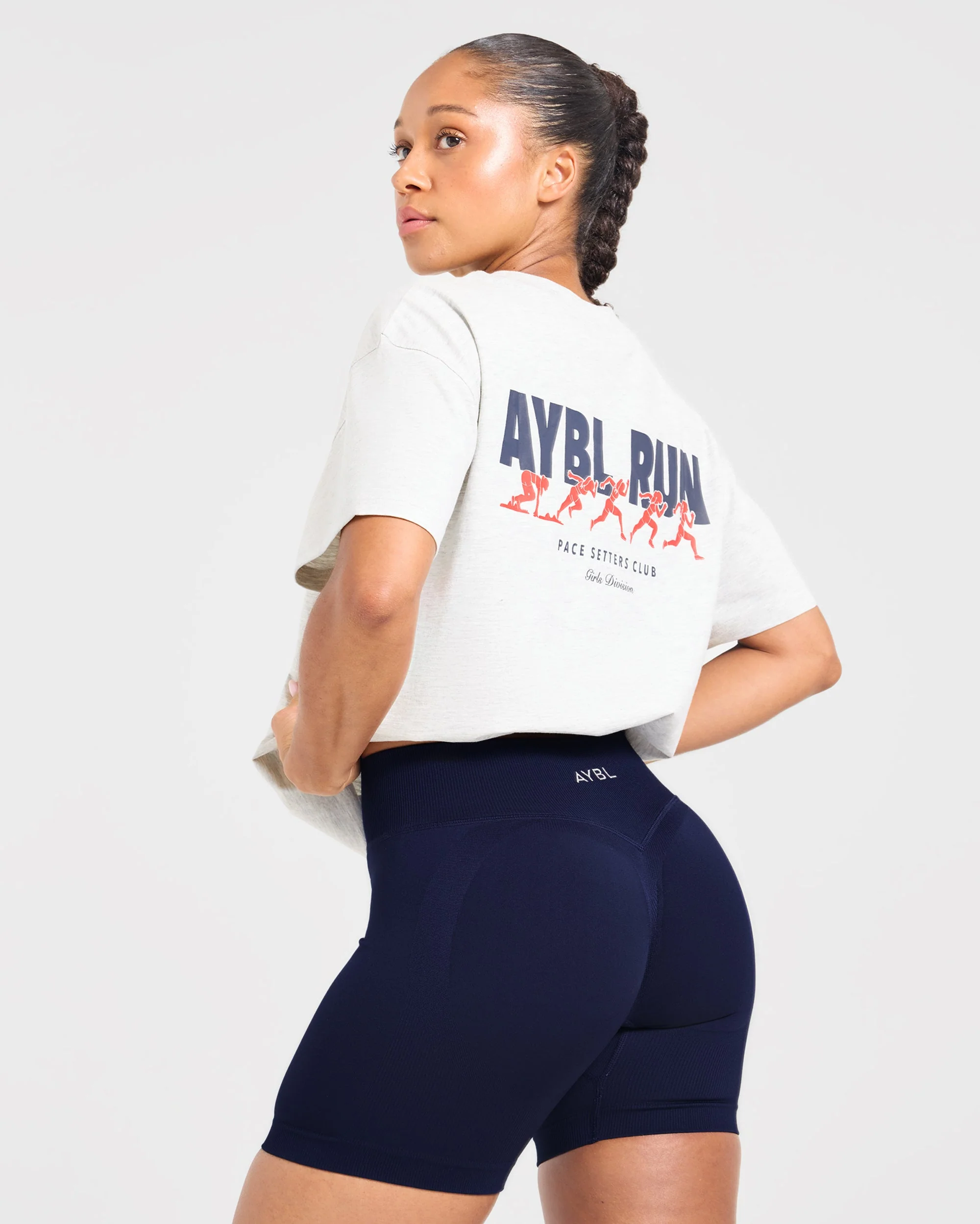 AYBL Run Oversized T Shirt - Heather Gris - Image 8
