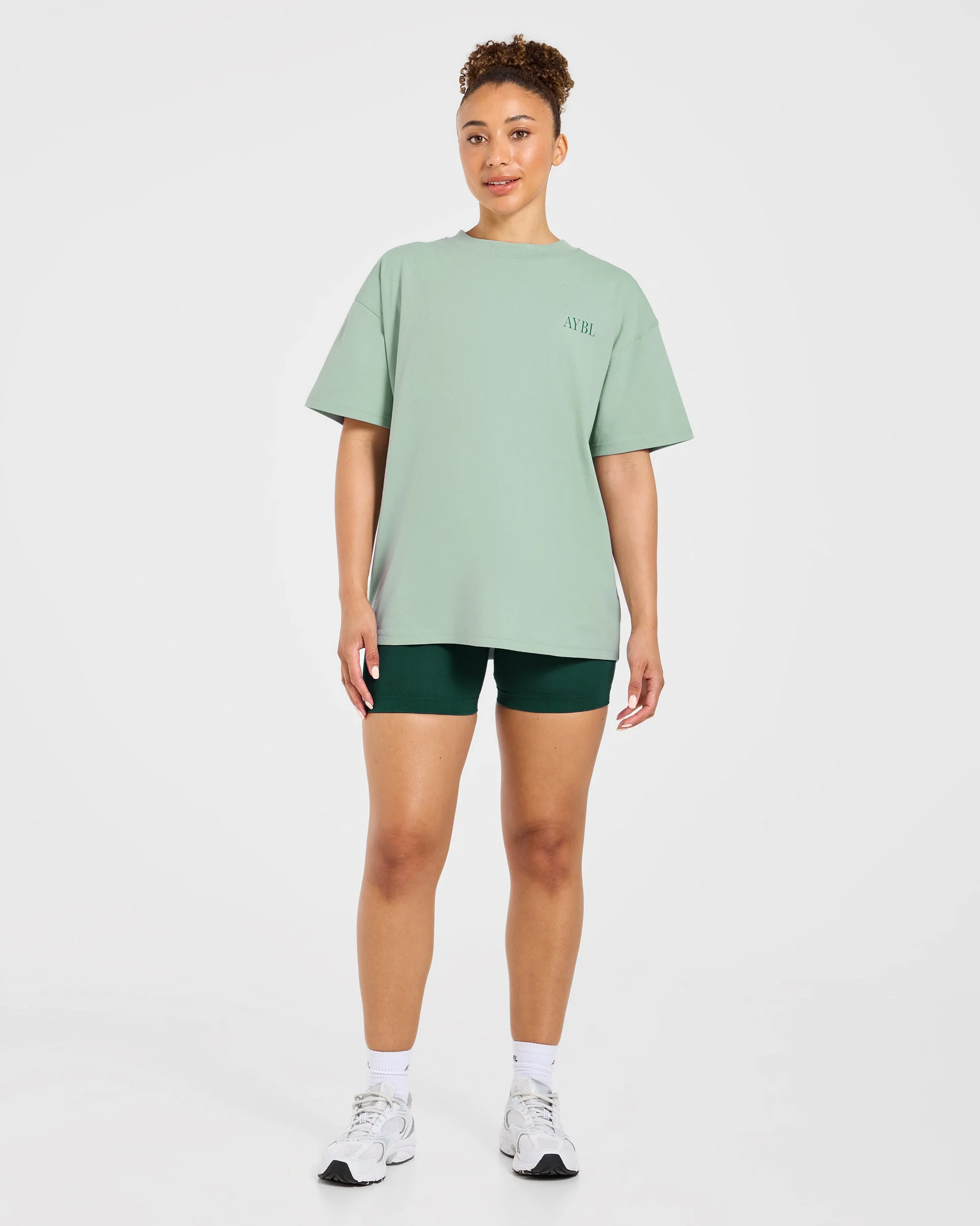 AYBL Strength Club Oversized T Shirt - Dark Sage - Image 3