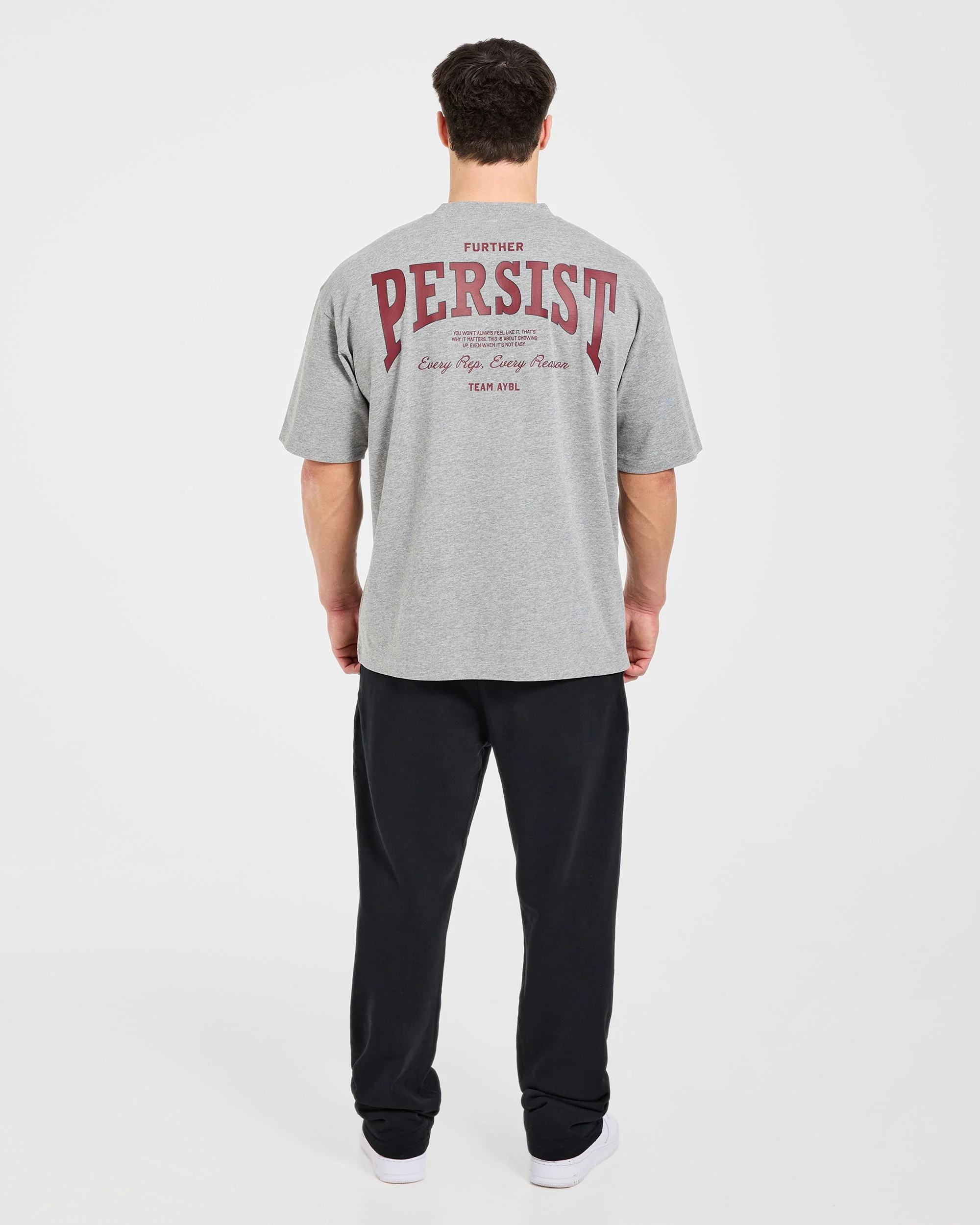 Cam Kissel x Persist Oversized T Shirt - Mid Gris Marl - Image 4