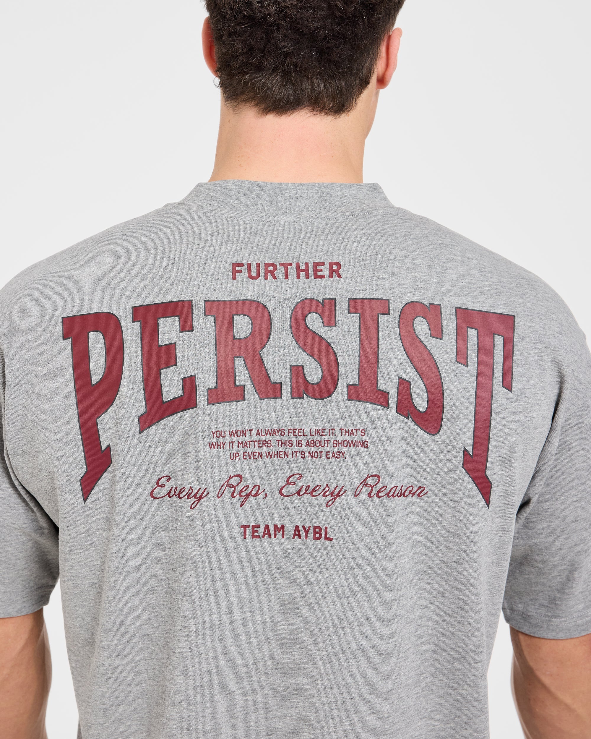Cam Kissel x Persist Oversized T Shirt - Mid Gris Marl - Image 6