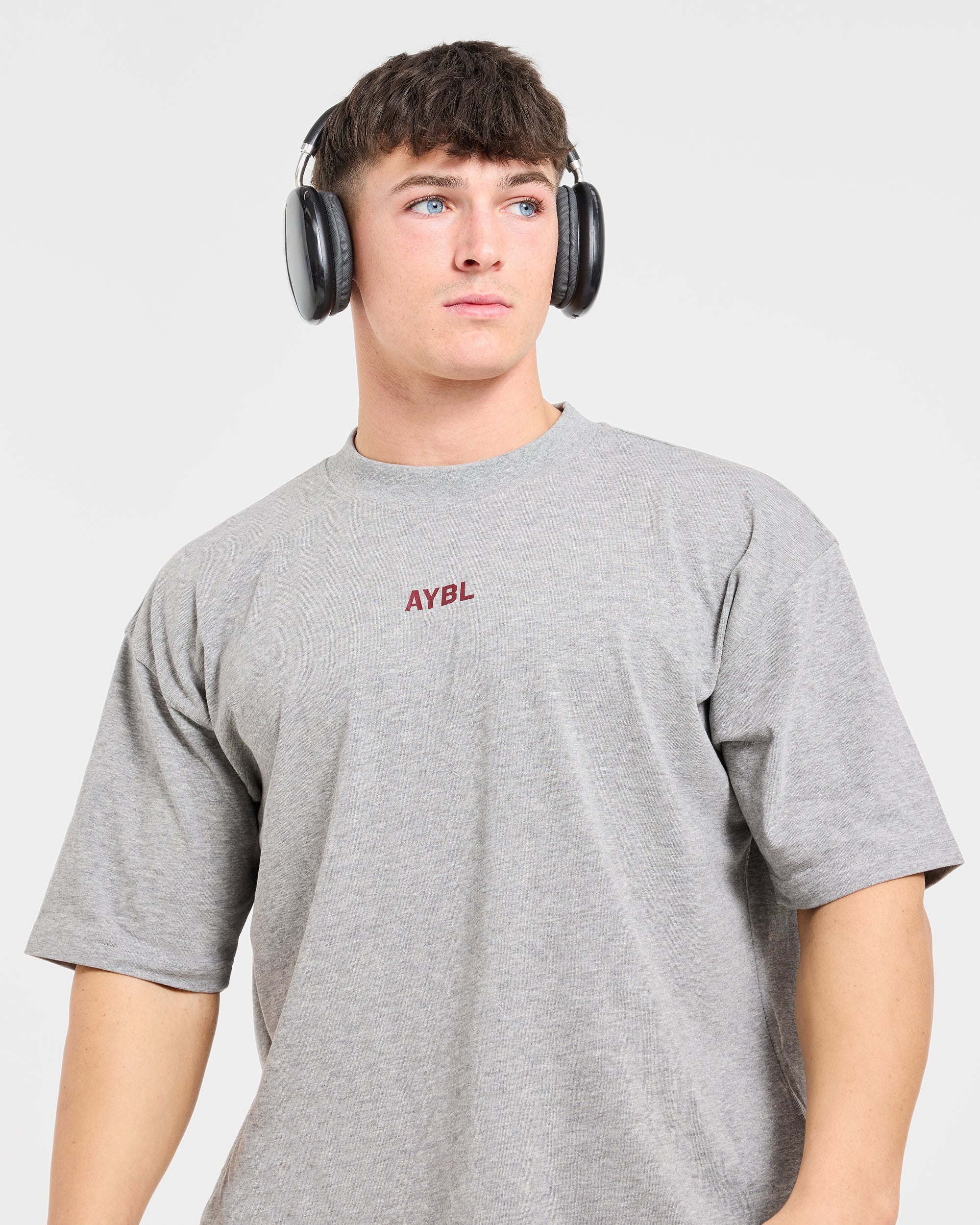 Cam Kissel x Persist Oversized T Shirt - Mid Gris Marl - Image 7