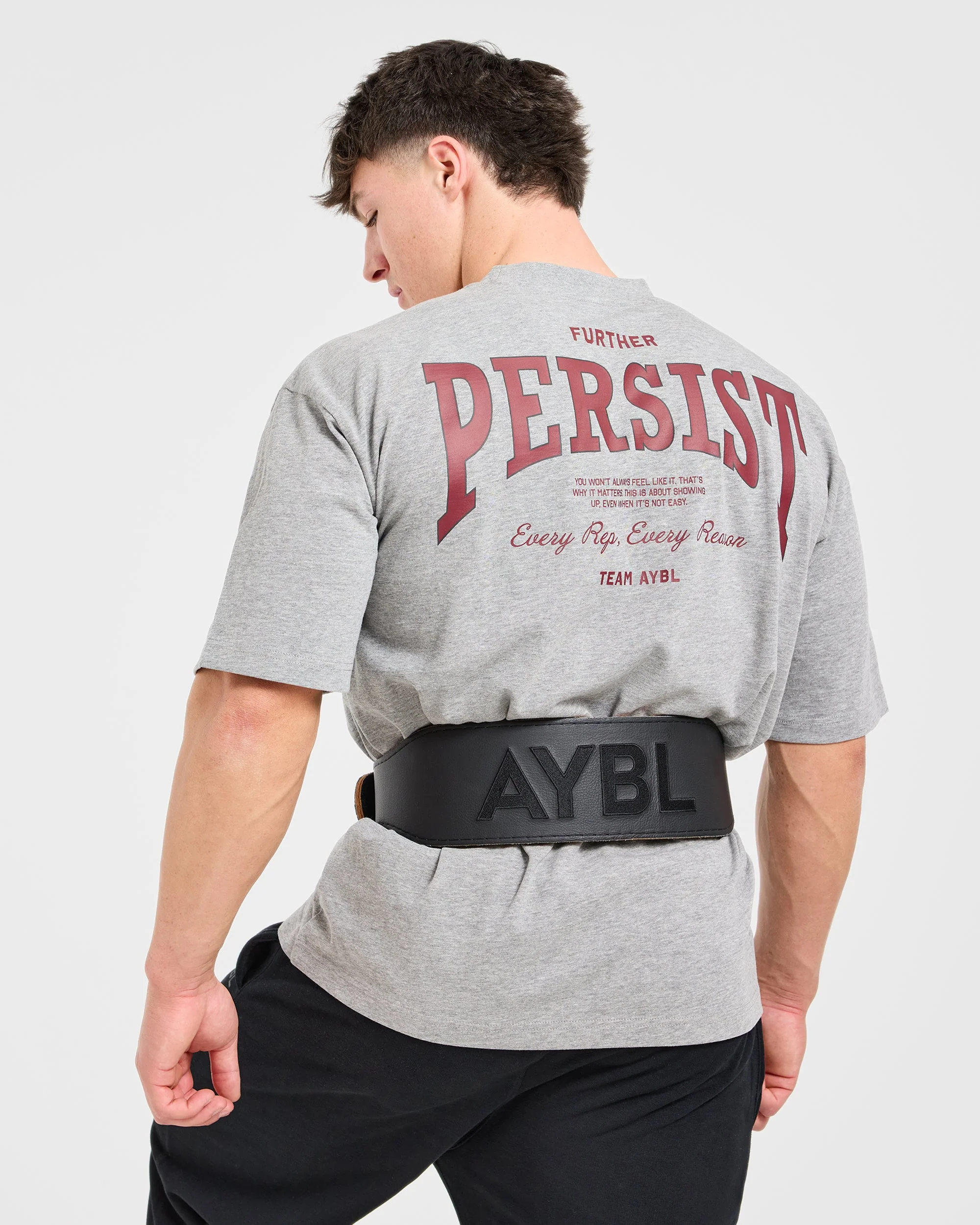 Cam Kissel x Persist Oversized T Shirt - Mid Gris Marl - Image 8