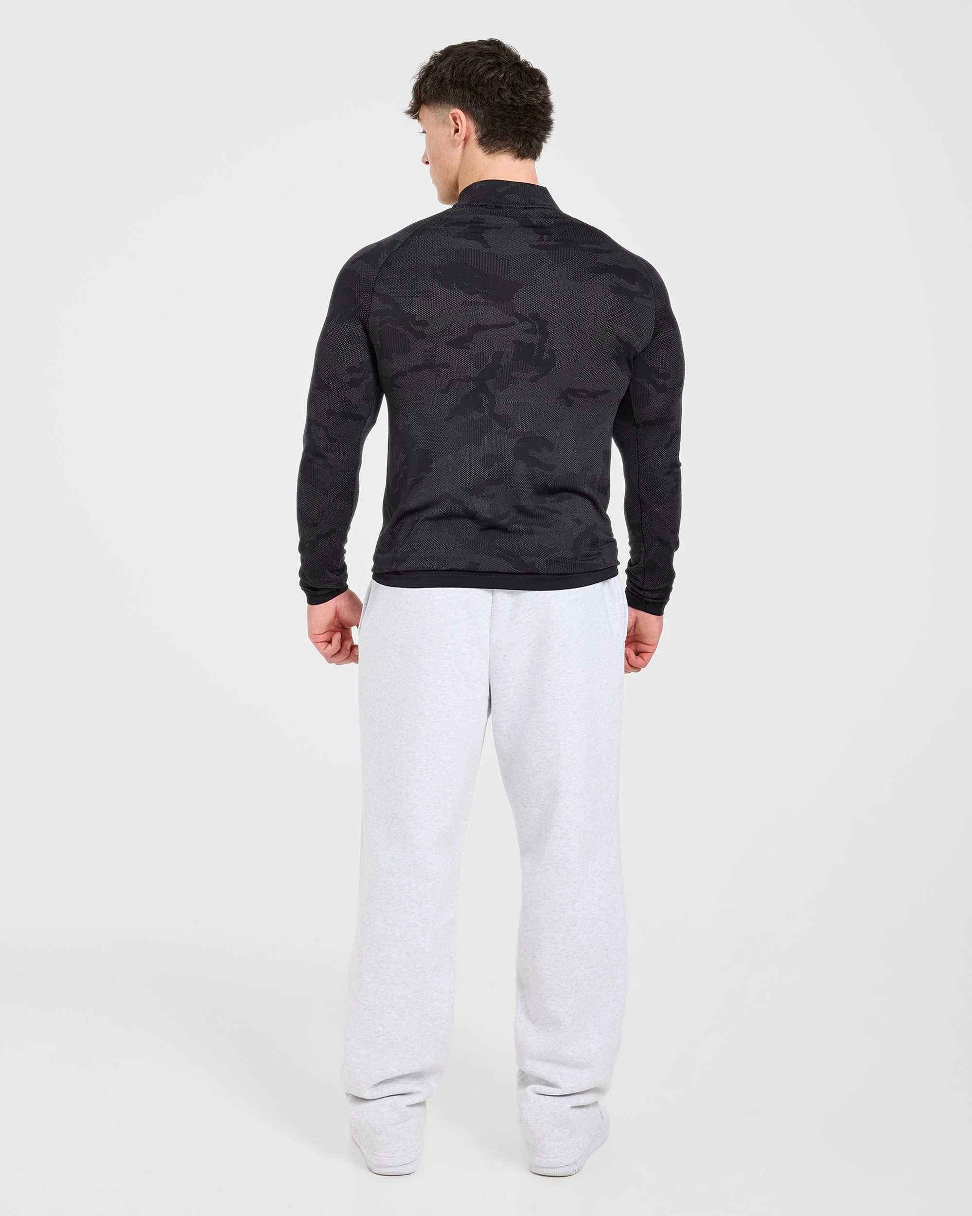 Camo Seamless 1/4 Zip Pullover - Noir - Image 4