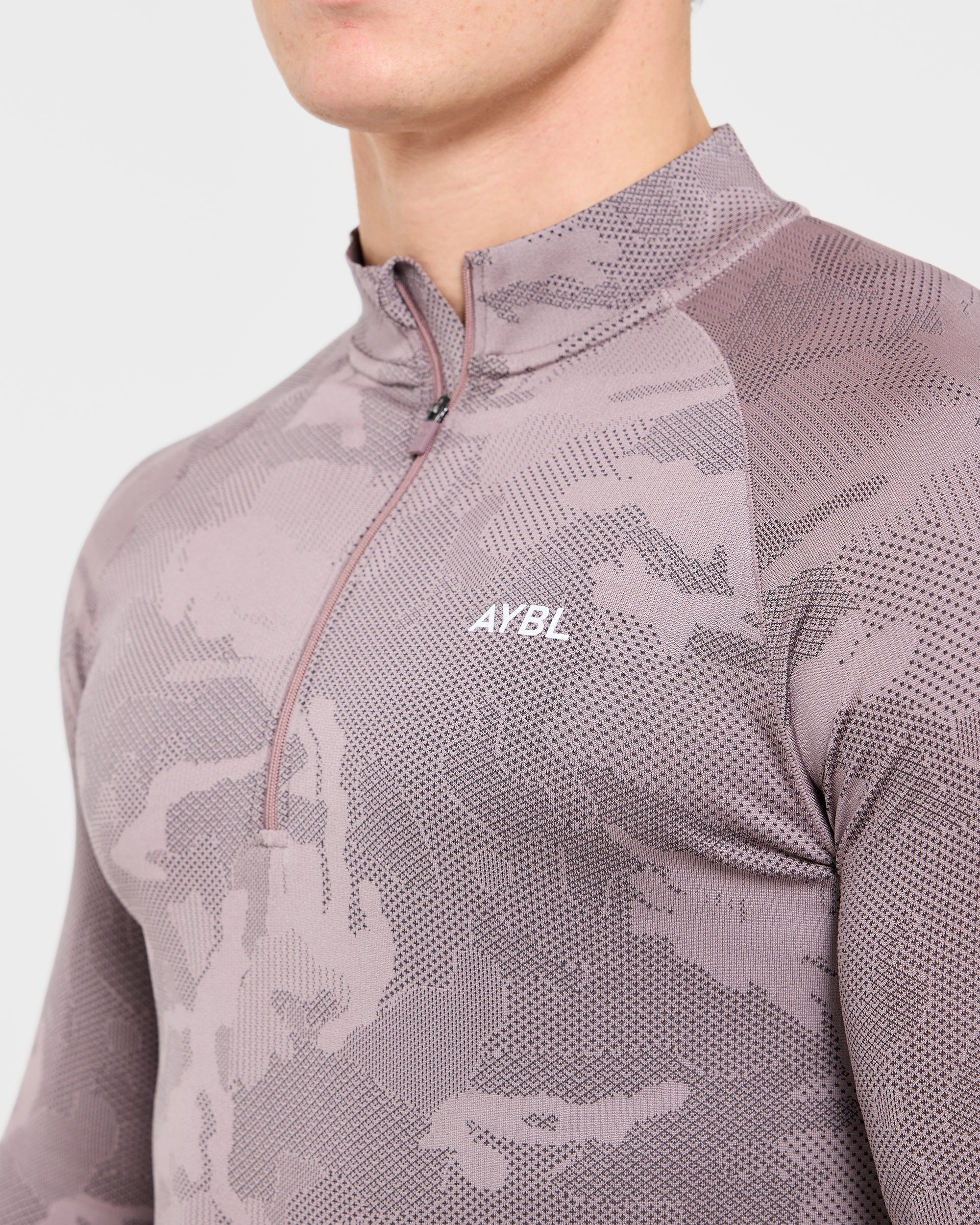 Camo Seamless 1/4 Zip Pullover - Woodland Taupe - Image 5