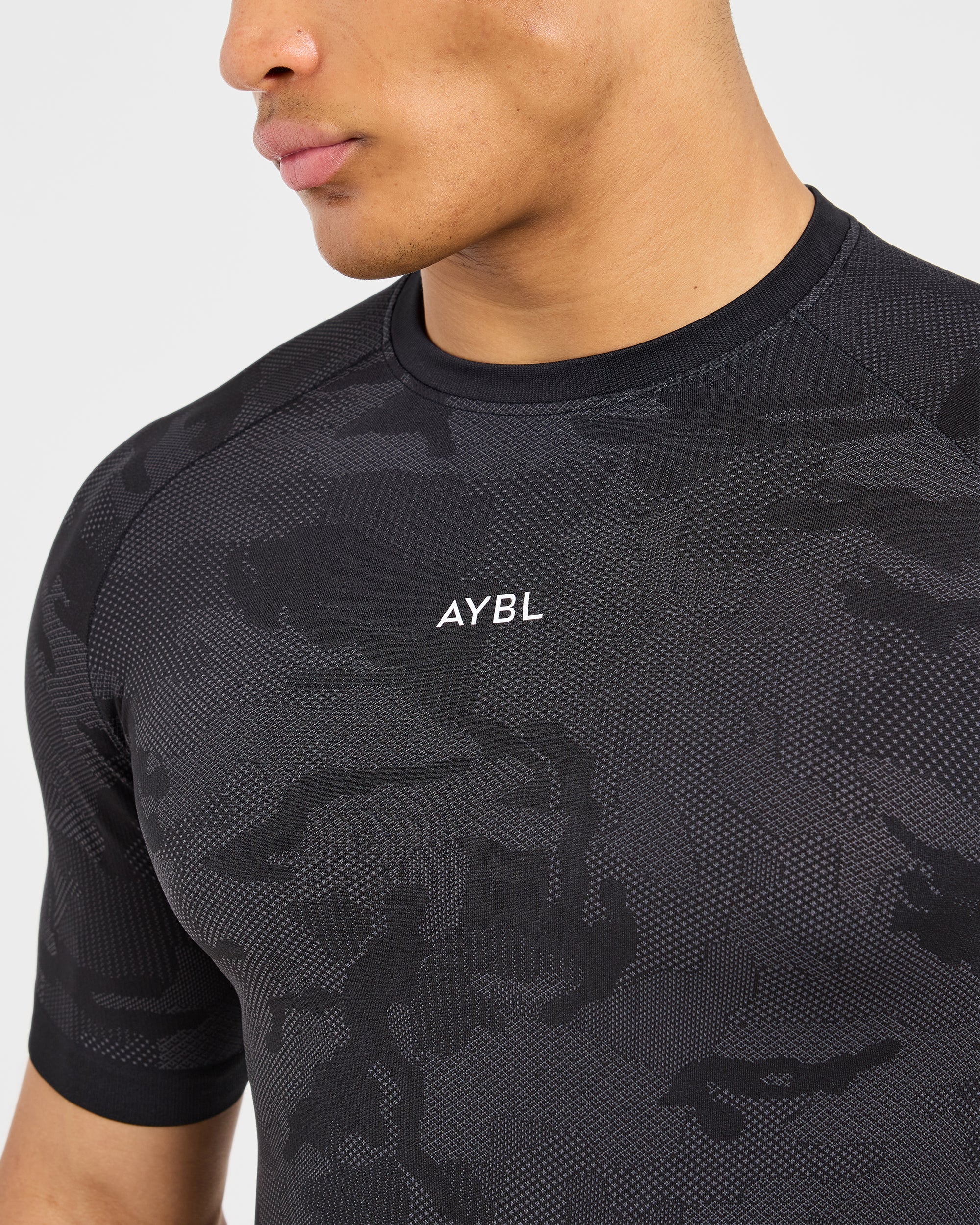 Camo Seamless T Shirt - Noir - Image 5