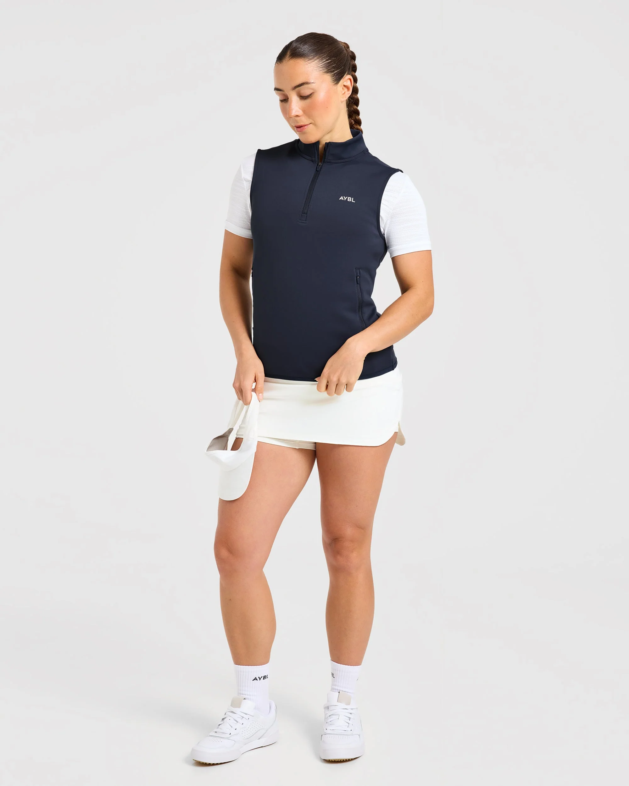 Classic 1/4 Zip Vest - Navy Bleu - Image 8