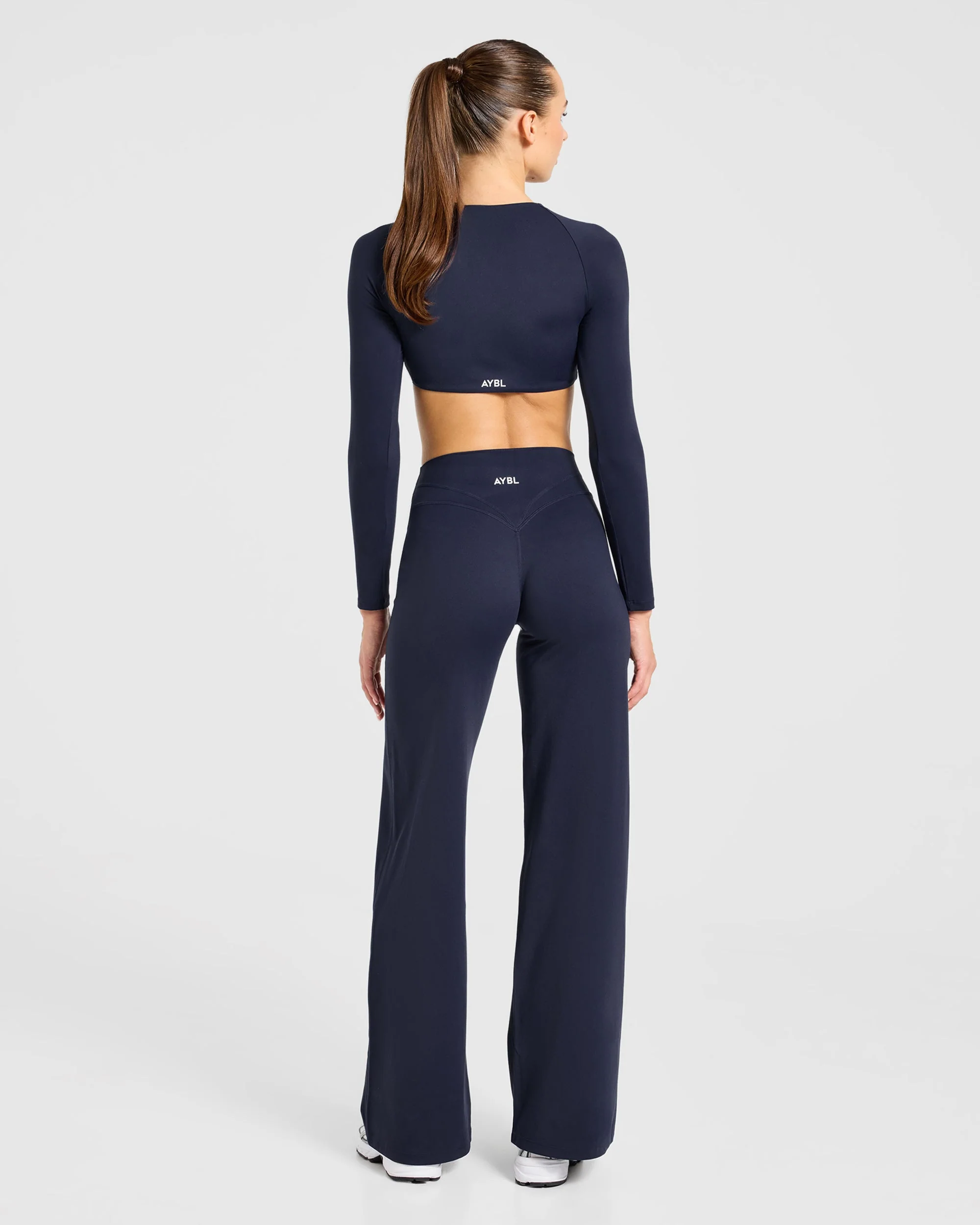 Engage Long Sleeve Crop Top - Deep Navy - Image 4