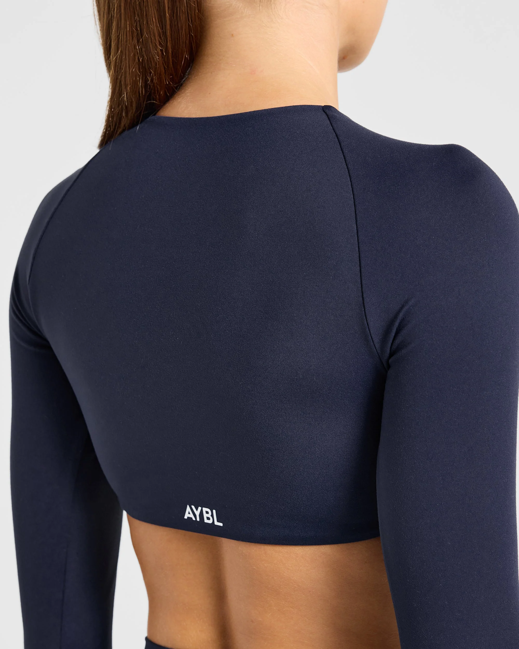 Engage Long Sleeve Crop Top - Deep Navy - Image 6