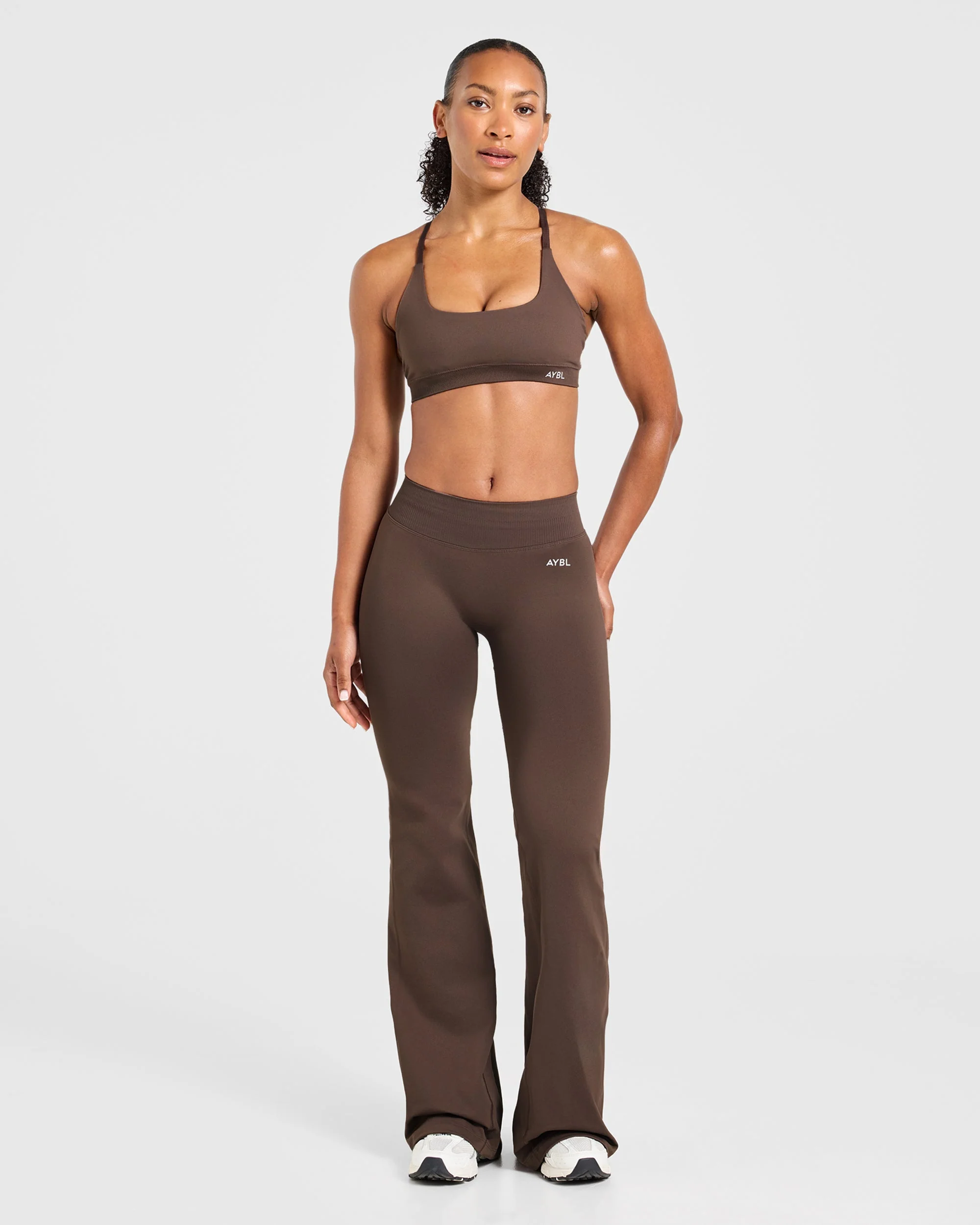 Enhance Seamless Flared Leggings - Marron - Image 3