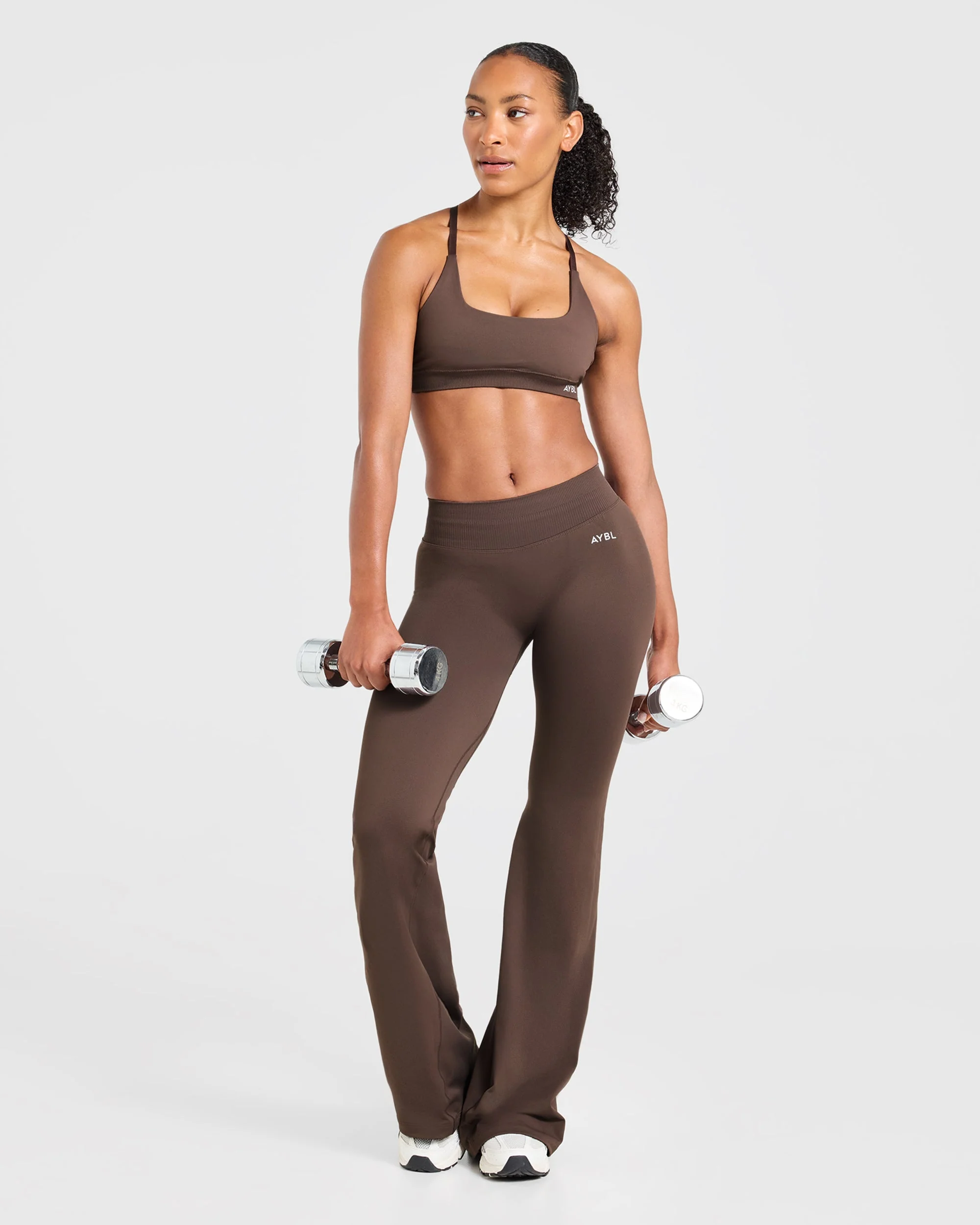 Enhance Seamless Flared Leggings - Marron - Image 8