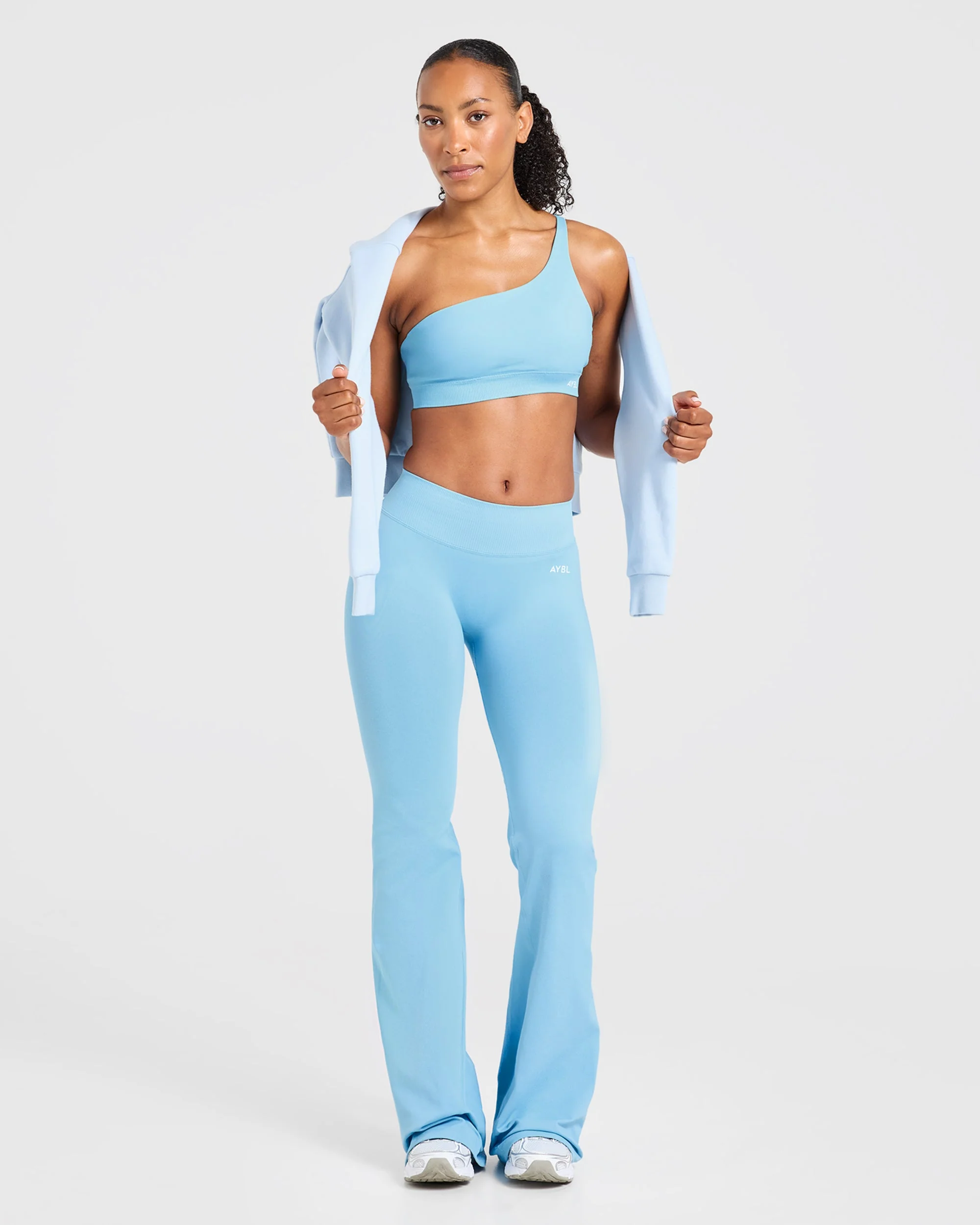 Enhance Seamless Flared Leggings - Powder Bleu - Image 8