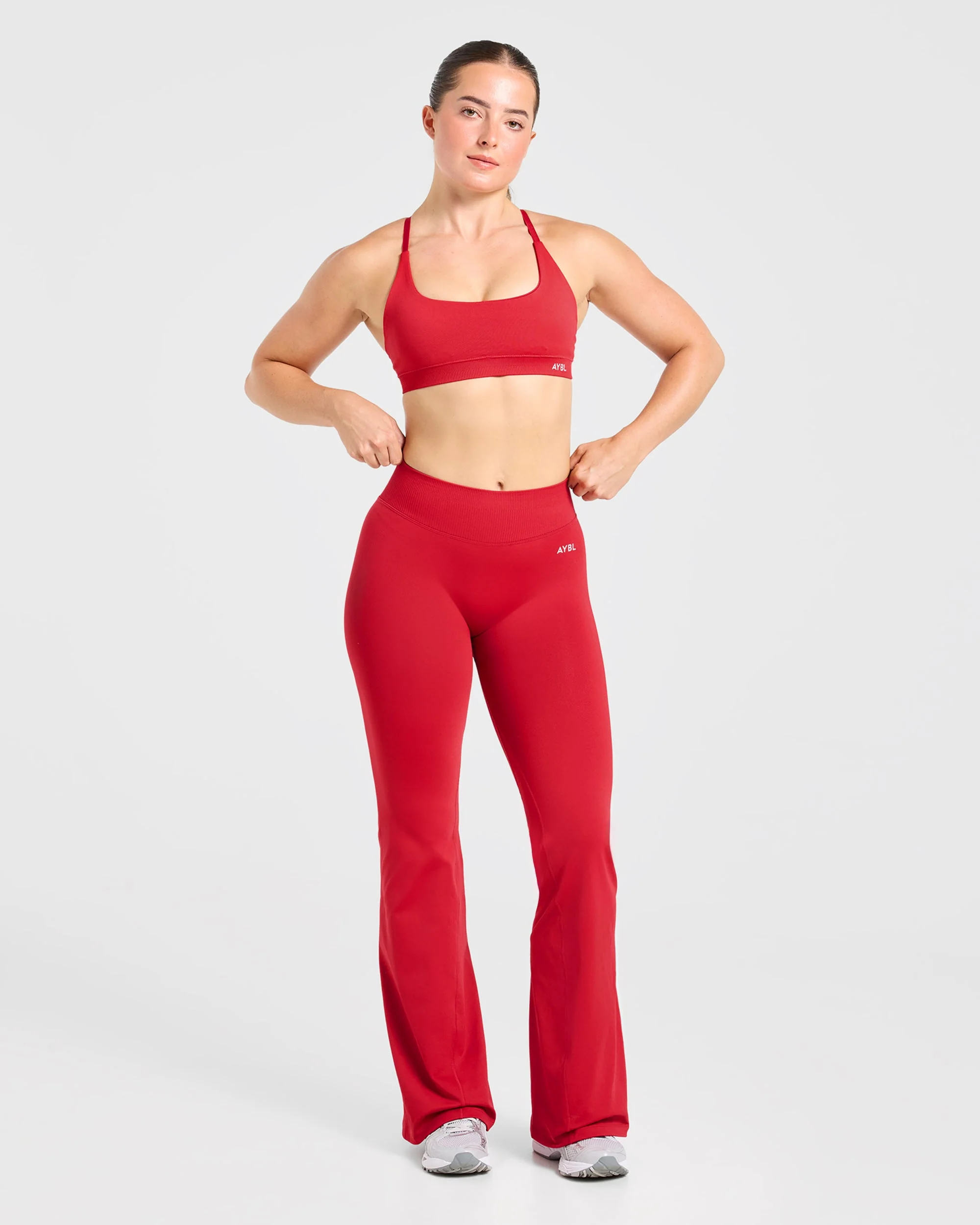 Enhance Seamless Flared Leggings - Rouge - Image 3