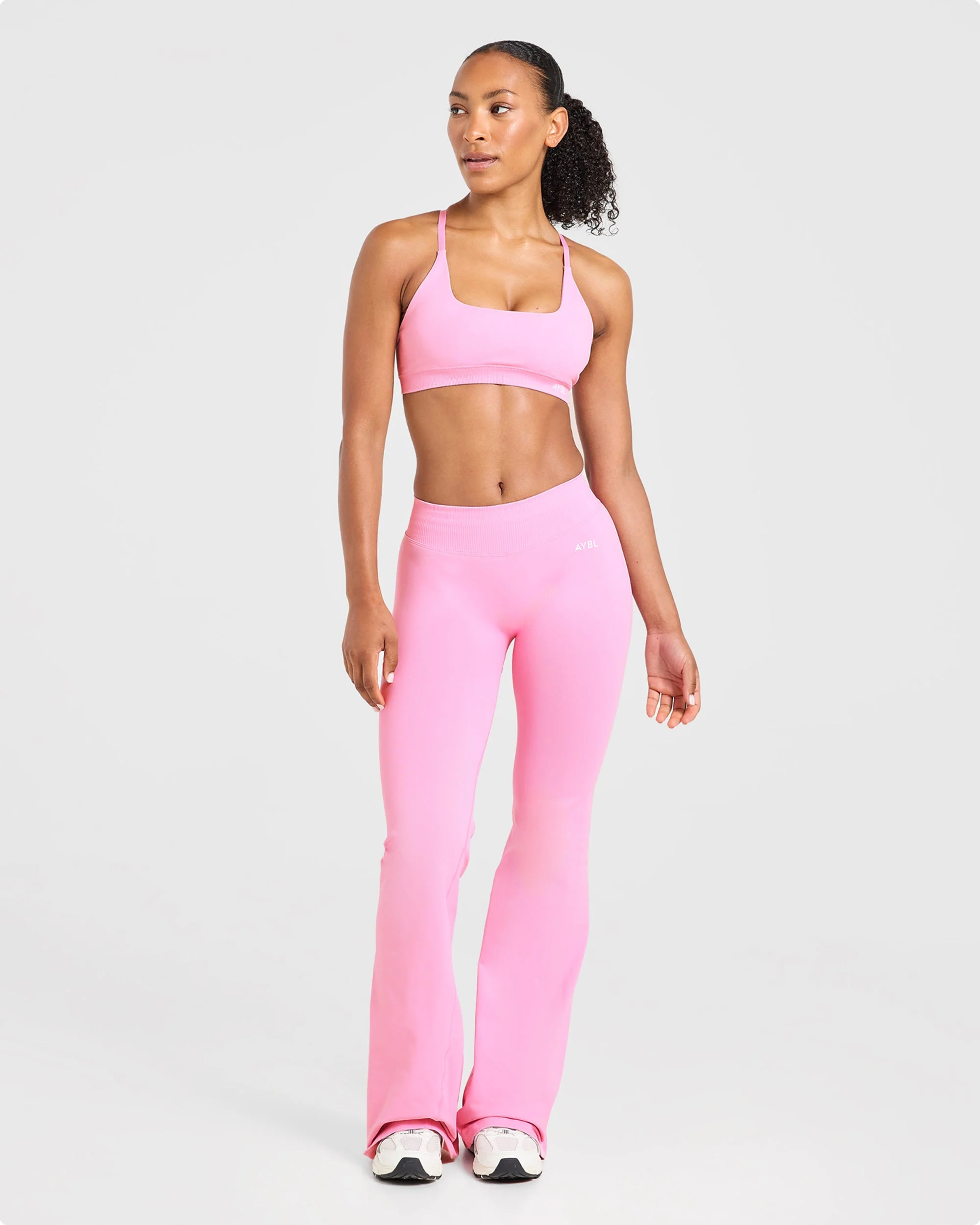 Enhance Seamless Flared Leggings - Sugar Rose - Image 3