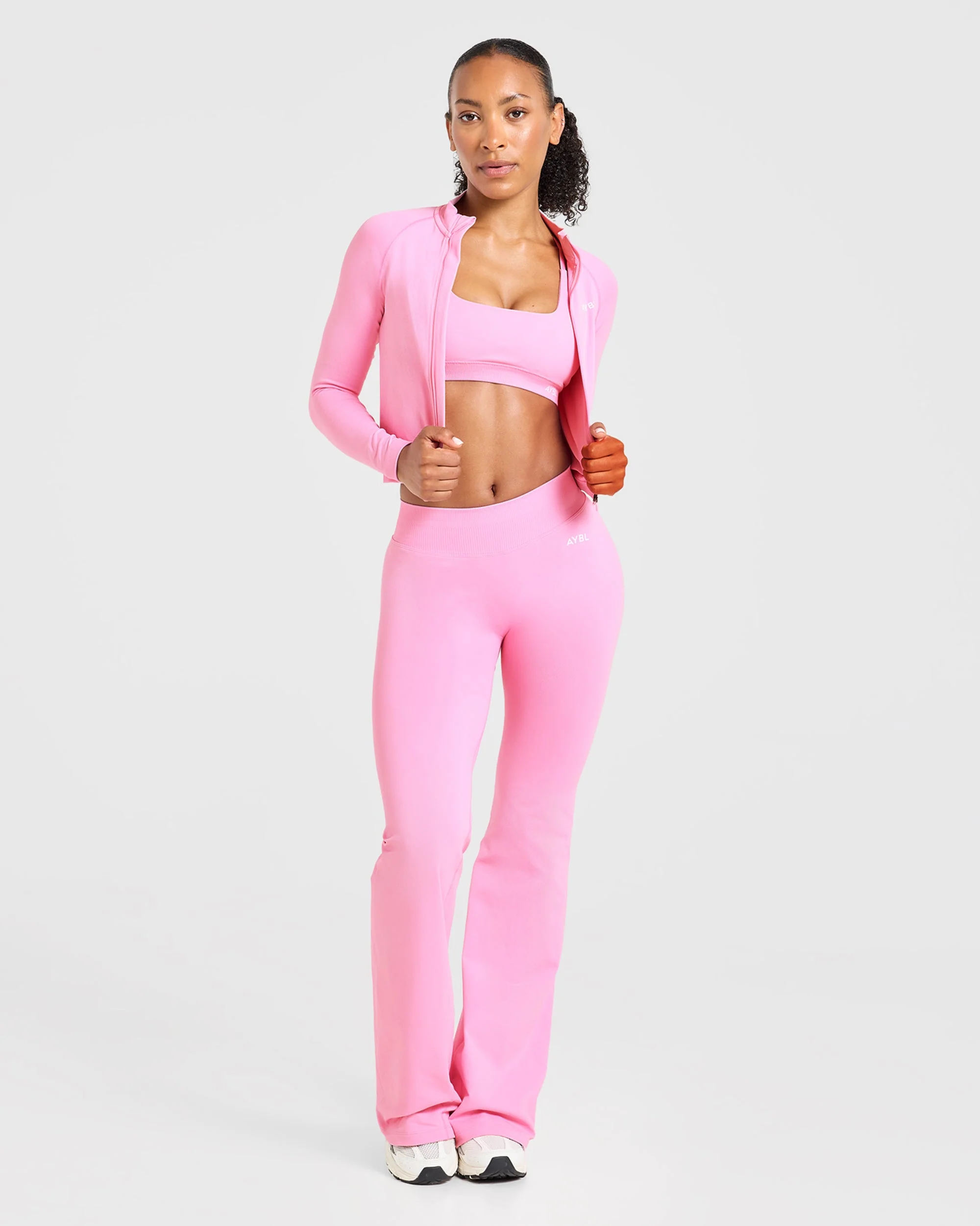 Enhance Seamless Flared Leggings - Sugar Rose - Image 7