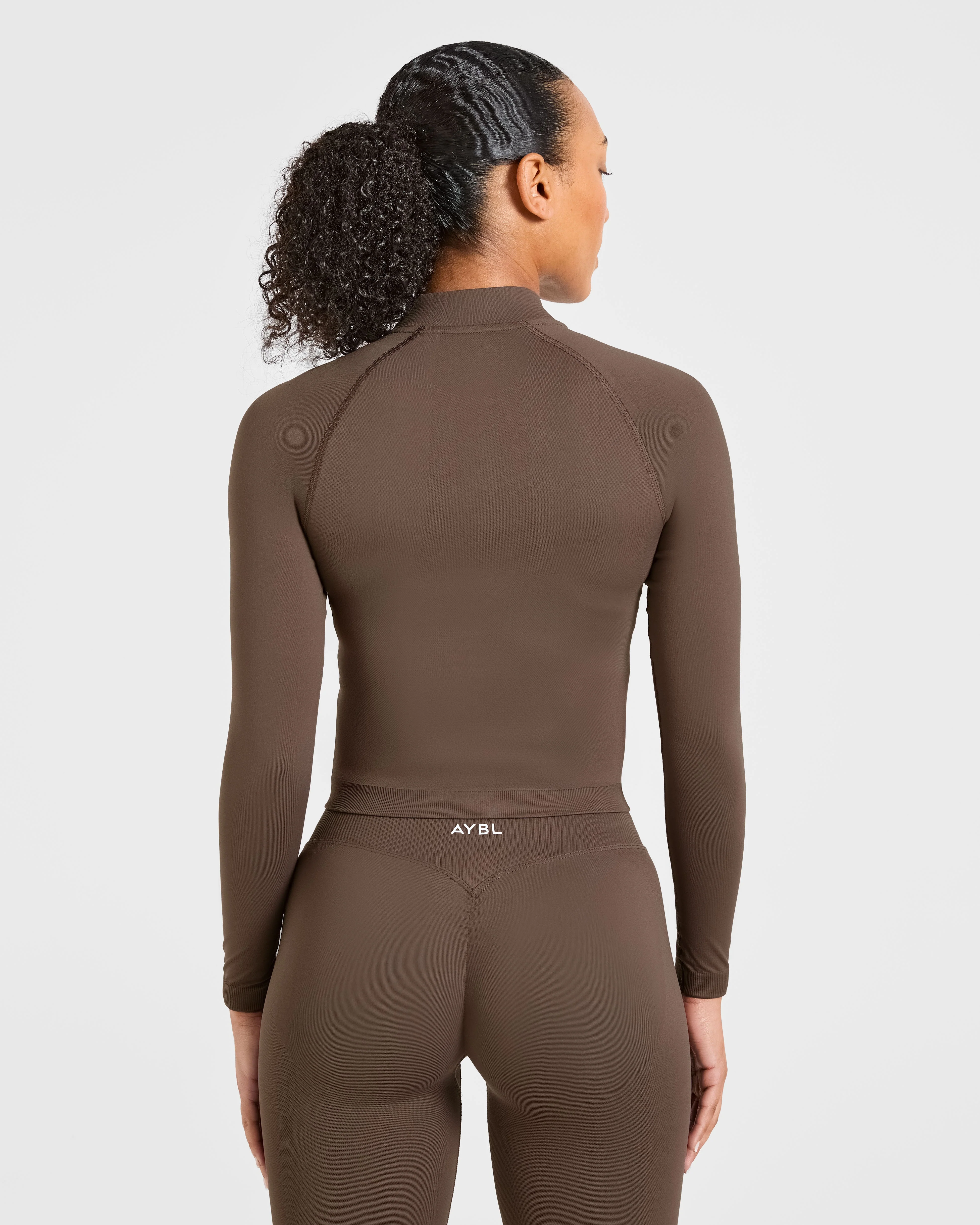 Enhance Seamless Jacket - Marron - Image 2