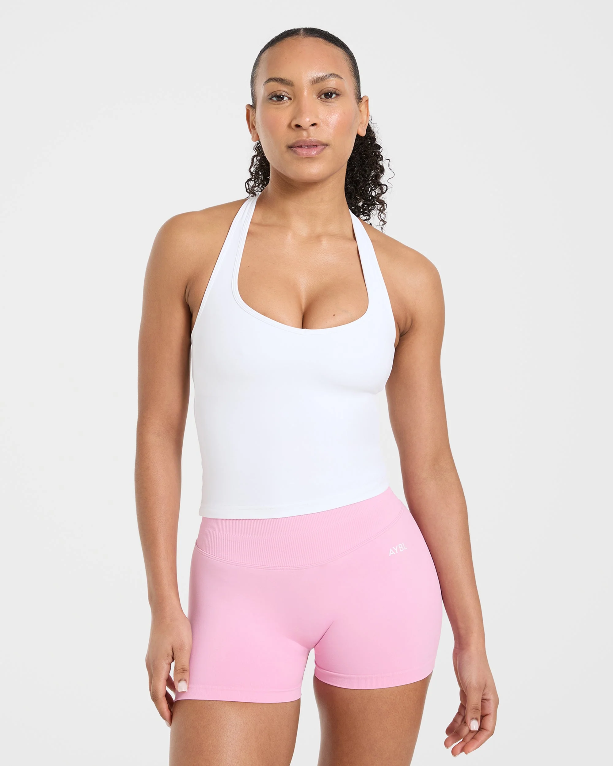 Essential Halterneck Tank Top - Blanc
